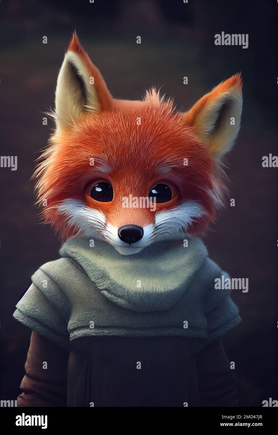 Cute fox character Stock Photo