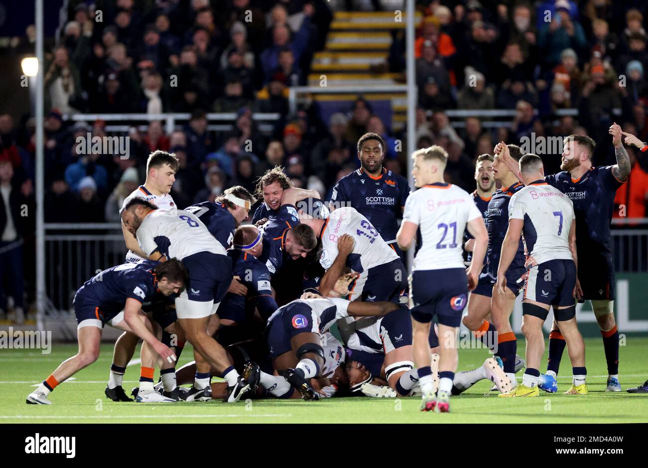 General view of action during the Heineken Champions Cup match at DAM