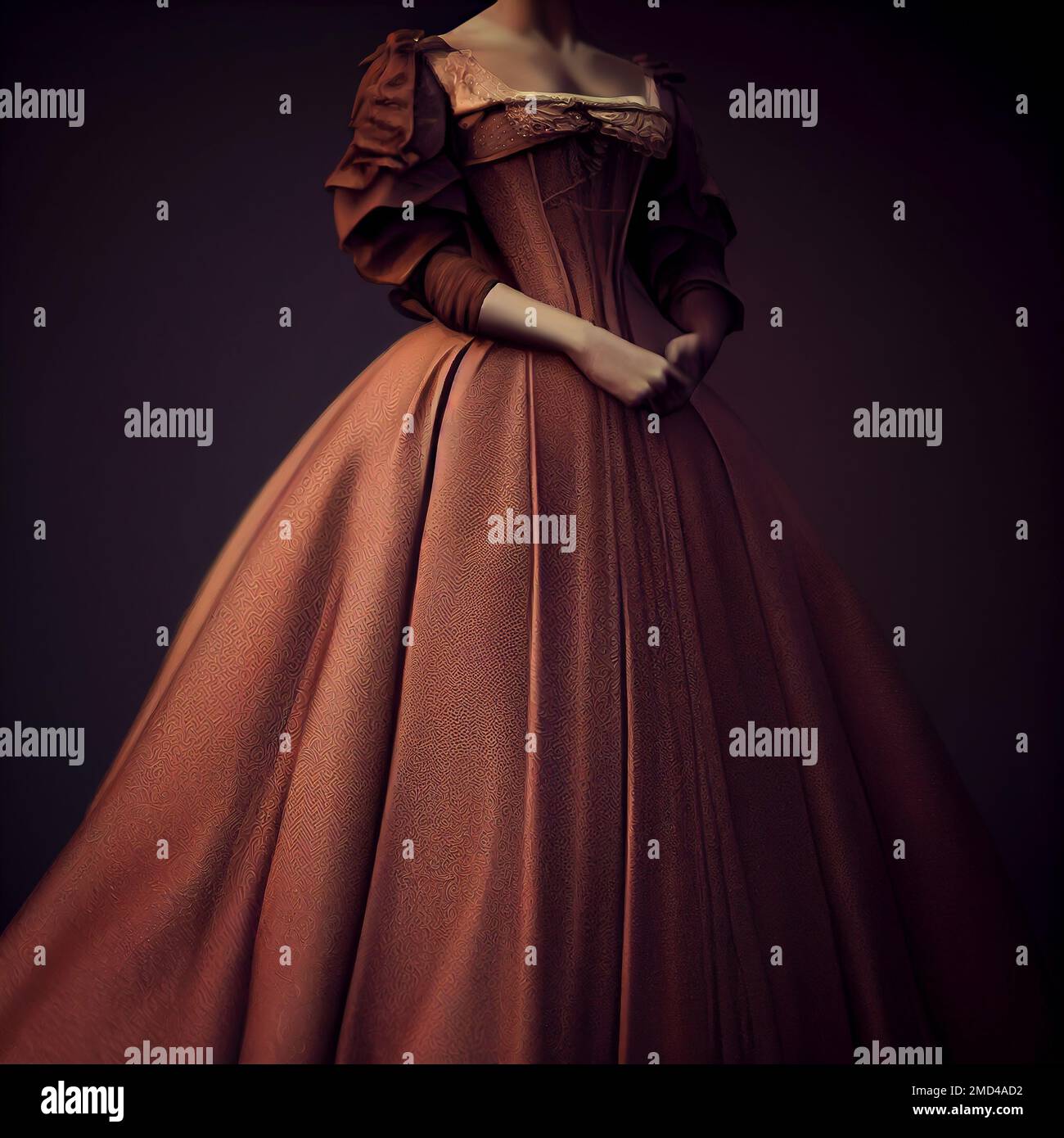 Beautiful victorian dress. Product shot Stock Photo
