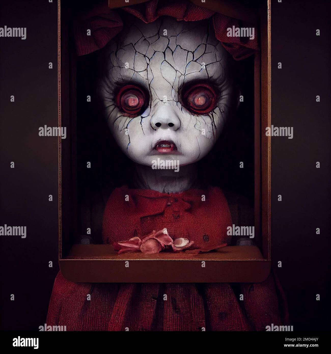 Horror doll house Stock Photo