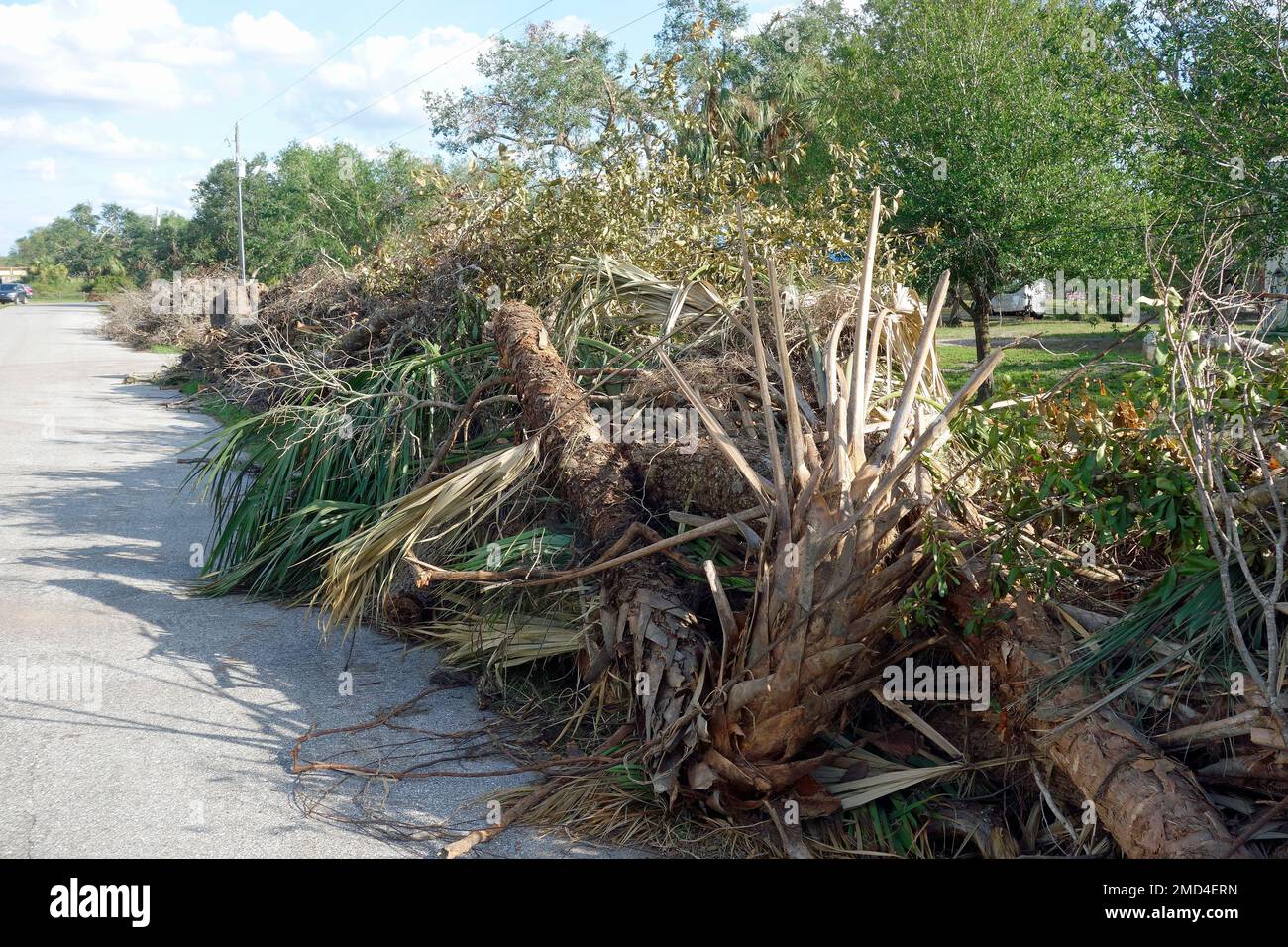 hurricane Ian debris Stock Photo