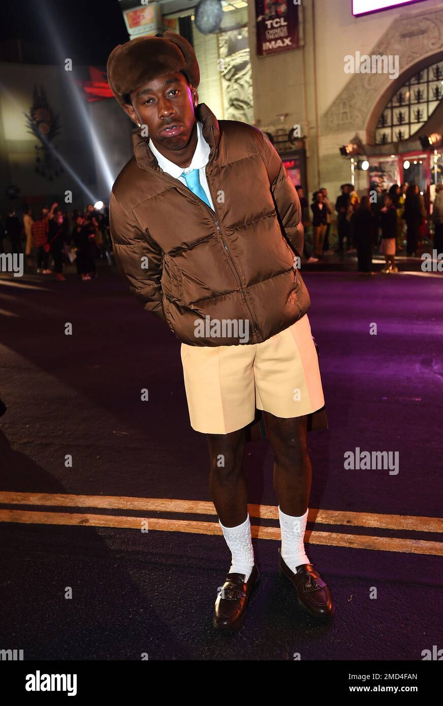 Tyler, The Creator attends the Gucci Love Parade fashion show Tuesday,  Nov. 2, 2021, in Los Angeles. (Photo by Jordan Strauss/Invision/AP Stock  Photo - Alamy