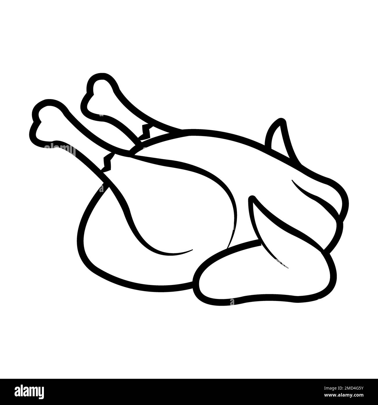 roast chicken icon logo vector design template Stock Photo