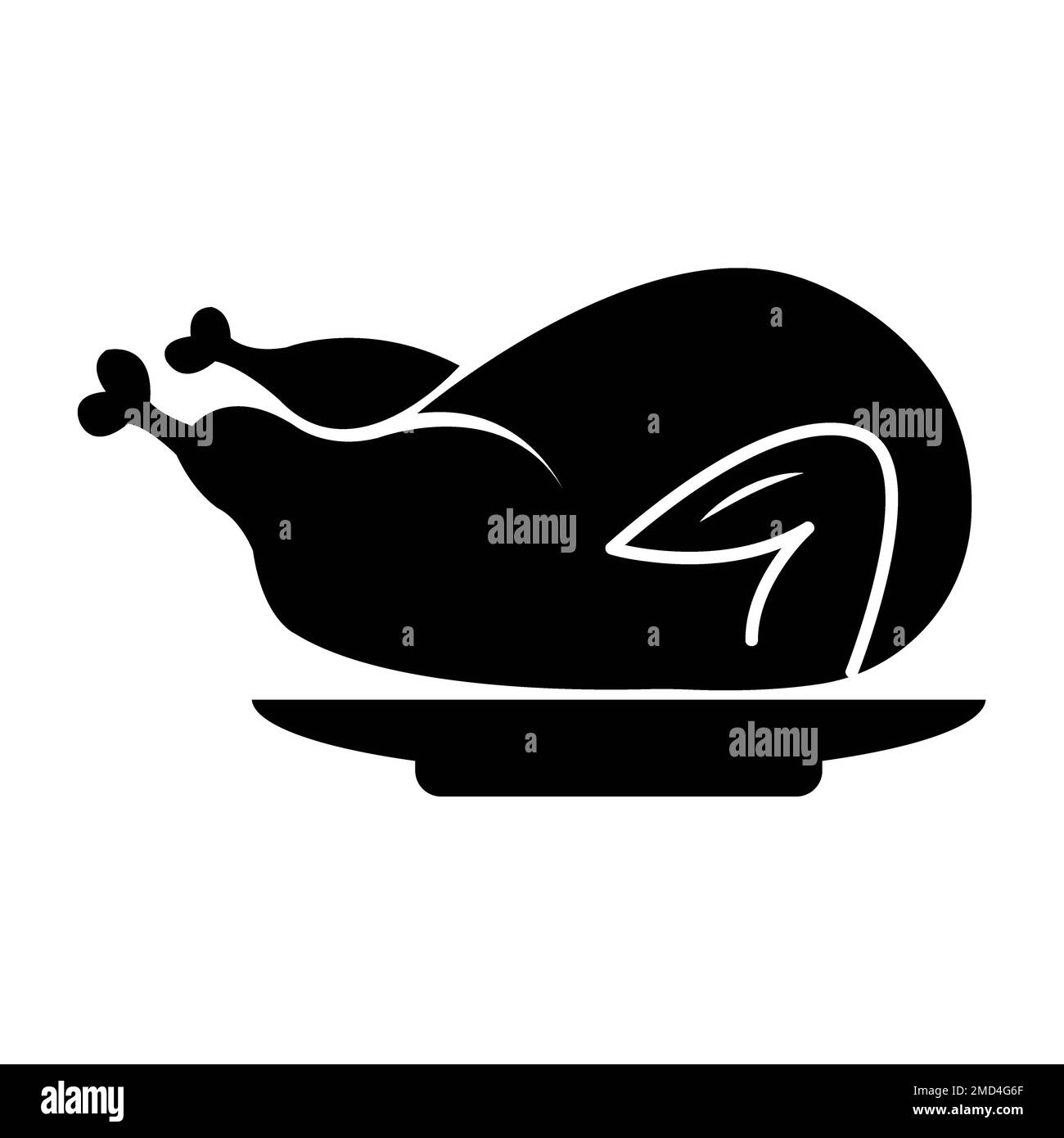 roast chicken icon logo vector design template Stock Photo