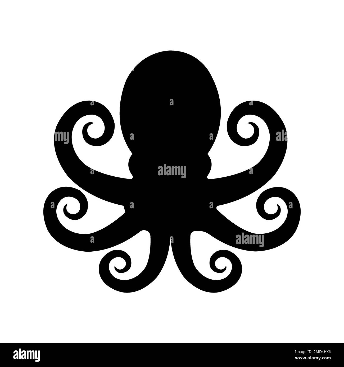 octopus icon logo vector design template Stock Photo