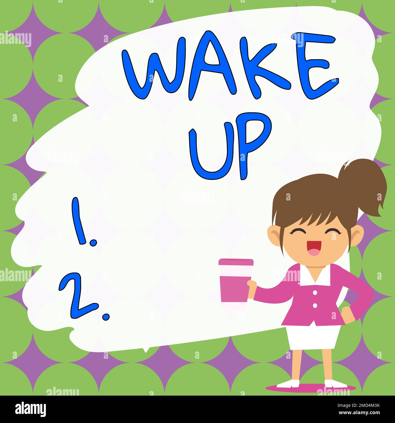 Text sign showing Wake Up. Conceptual photo an instance of a person waking up or being woken up Rise up Stock Photo