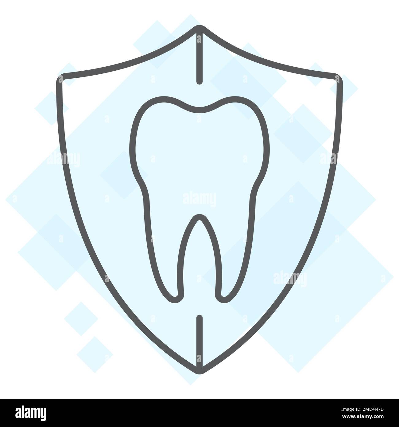Dental protection thin line icon, stomatology and dental, tooth in ...