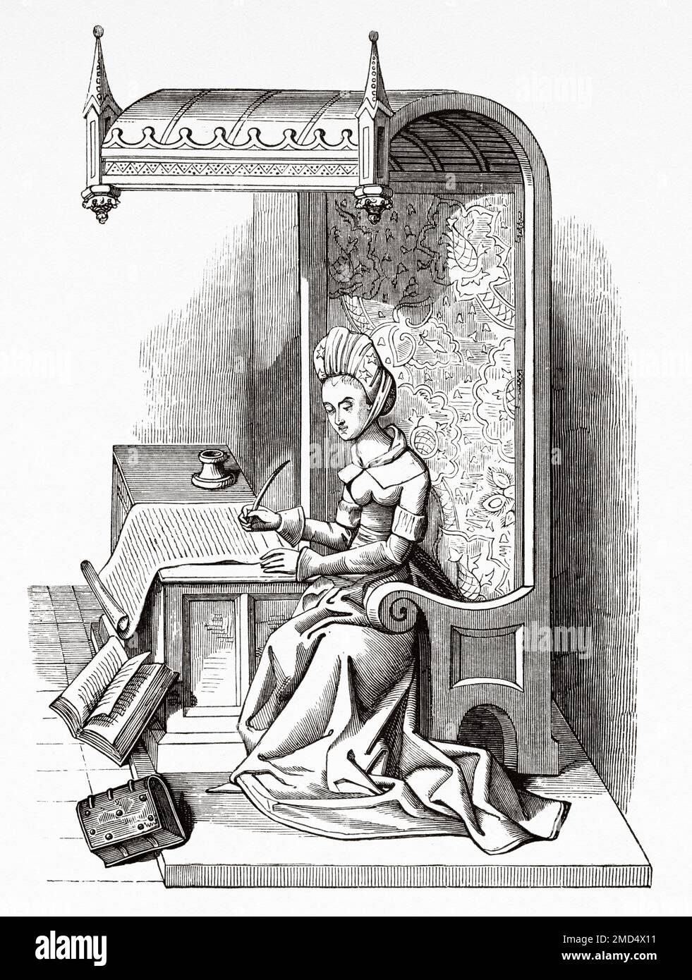 Christine de Pizan (1364 -1430) medieval writer, rhetorician and critic ...