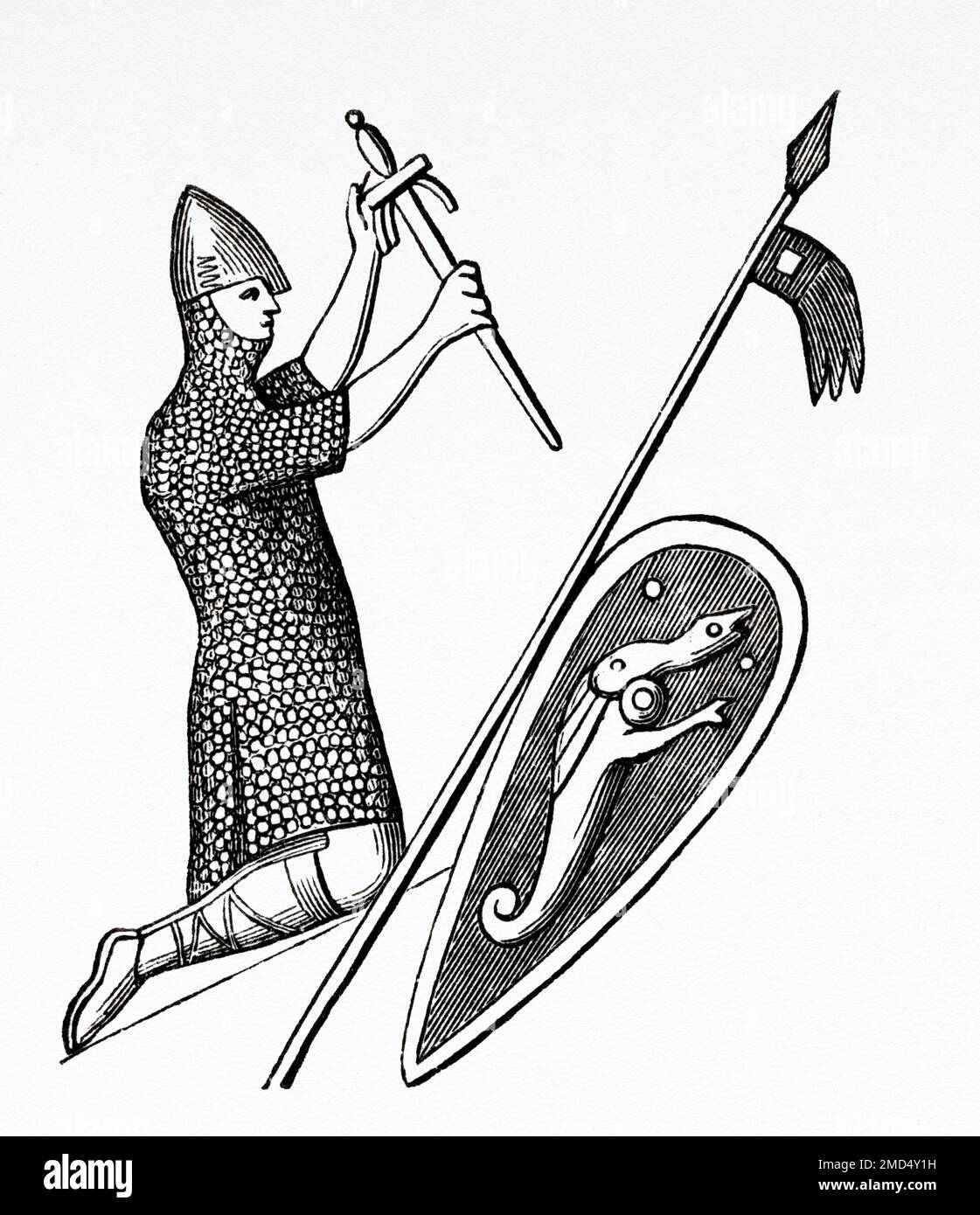 William the conqueror bayeux helmet Cut Out Stock Images & Pictures - Alamy