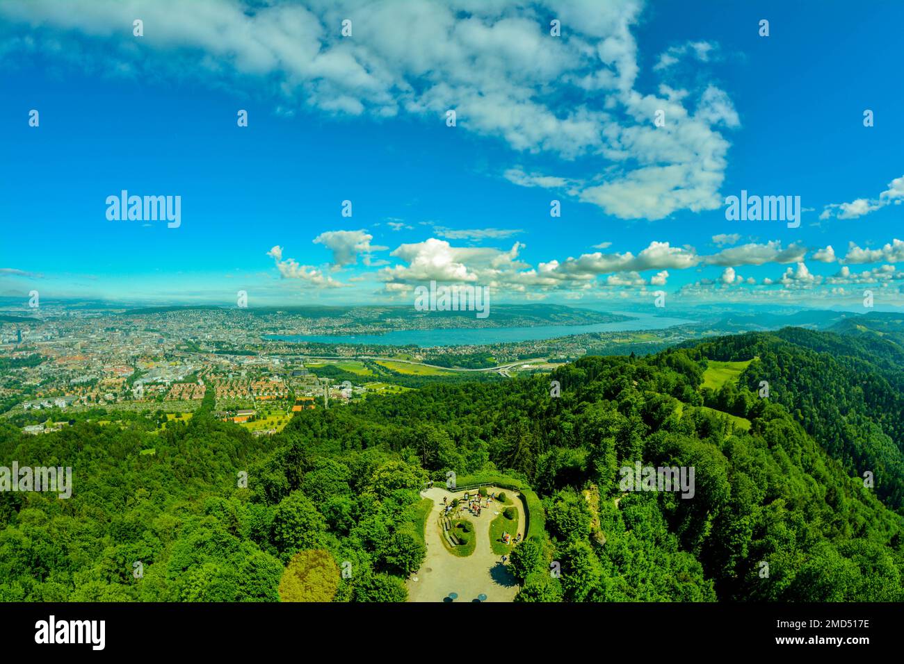Bird's eye view of Zurich, Switzerland Stock Photo