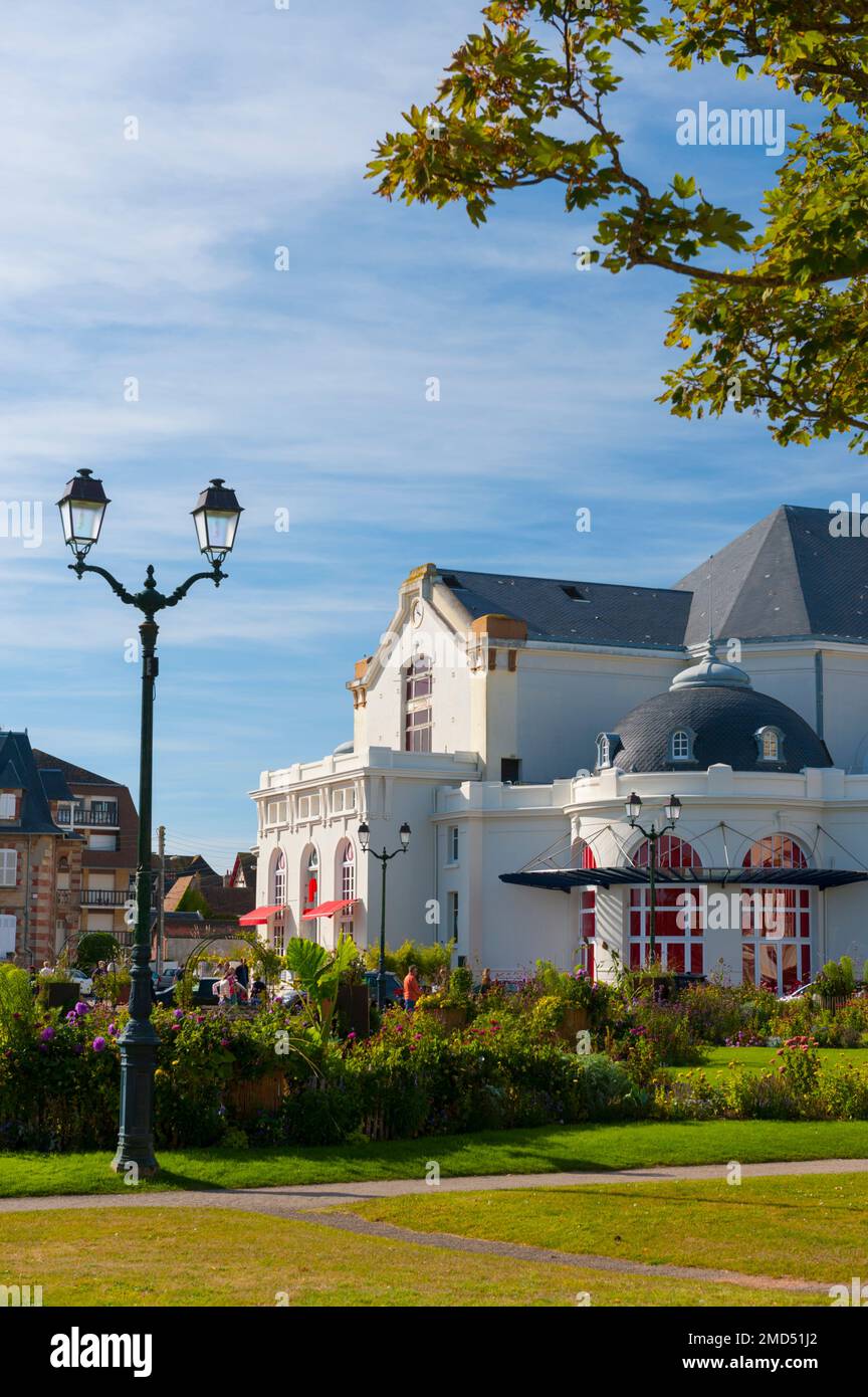 France, Calvados (14), Cabourg, Casino with typical Belle Epoque architecture Stock Photo