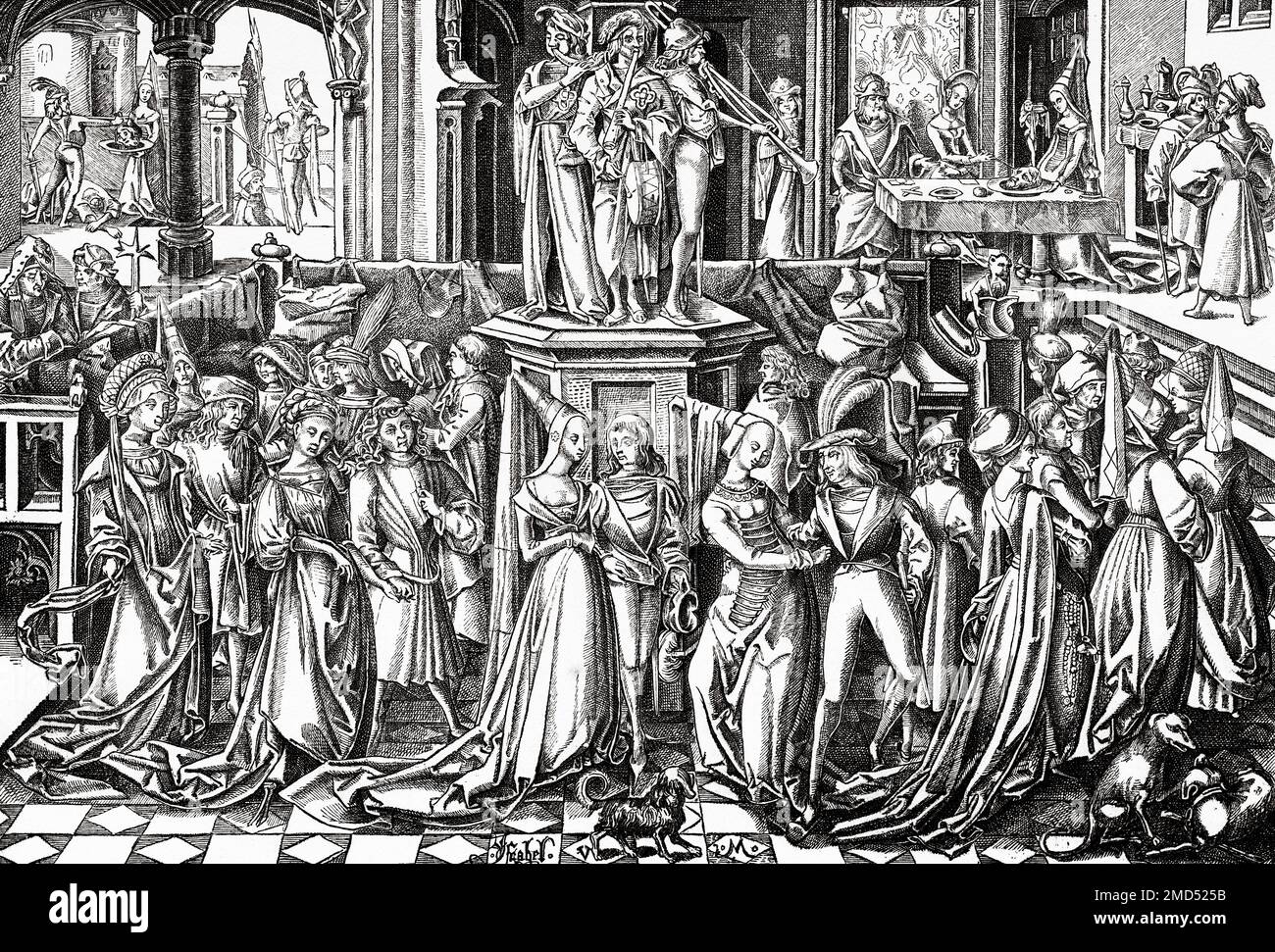 The Feast of Salome, 1490. From the opera Herodiade, 15th century. The Arts of the Middle Ages and at the Period of the Renaissance by Paul Lacroix, 1874 Stock Photo