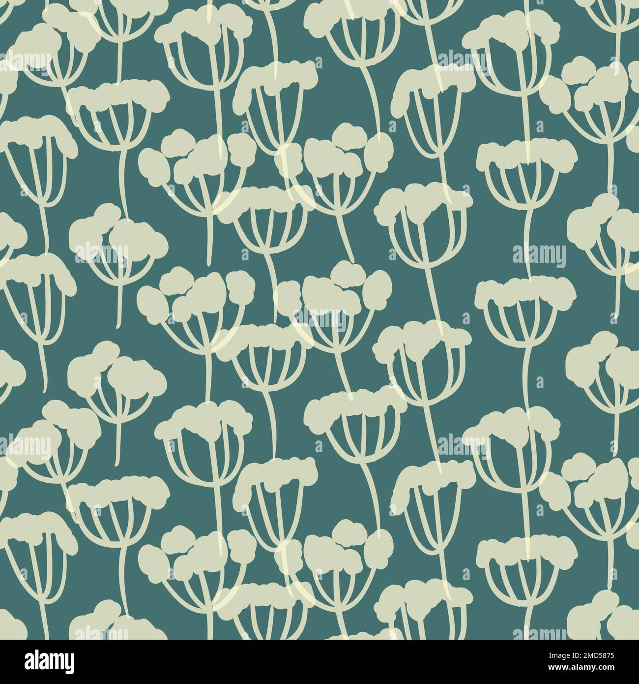 Seamless floral pattern based on traditional folk art ornaments ...