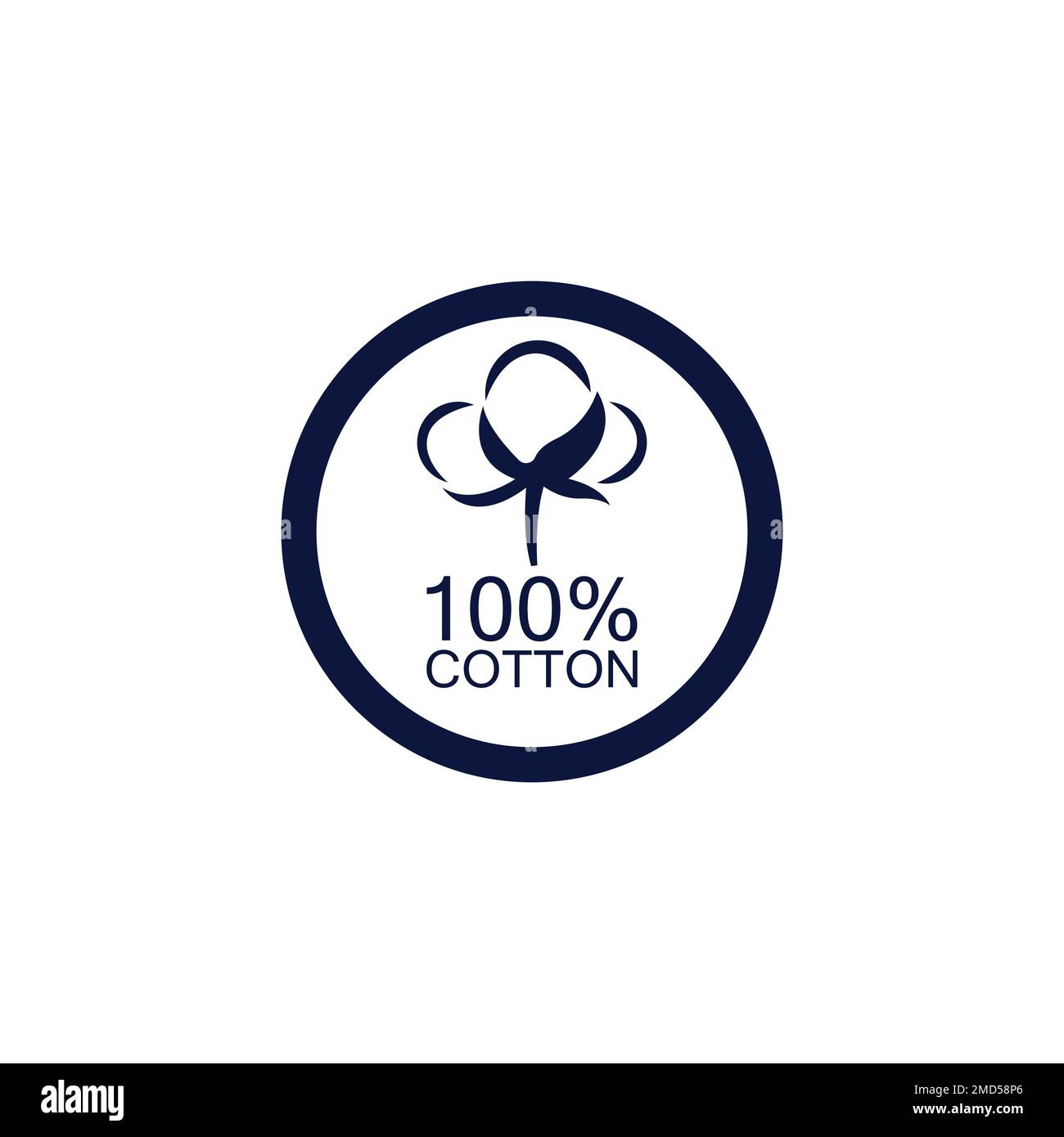 100% cotton icon.Natural organic cotton, pure cotton vector labels