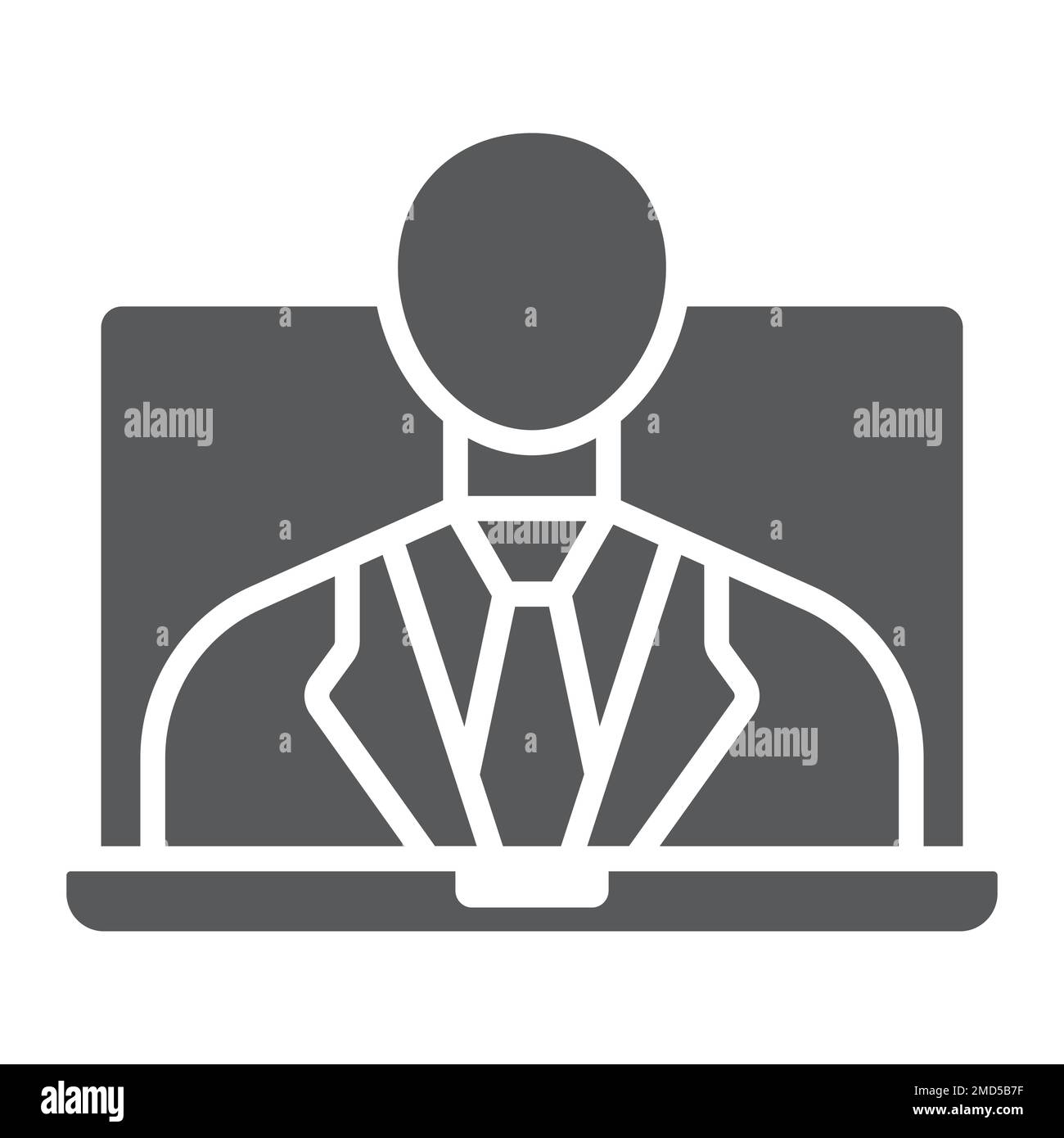 Webinar glyph icon, e learning and education, business training sign vector graphics, a solid pattern on a white background, eps 10. Stock Vector