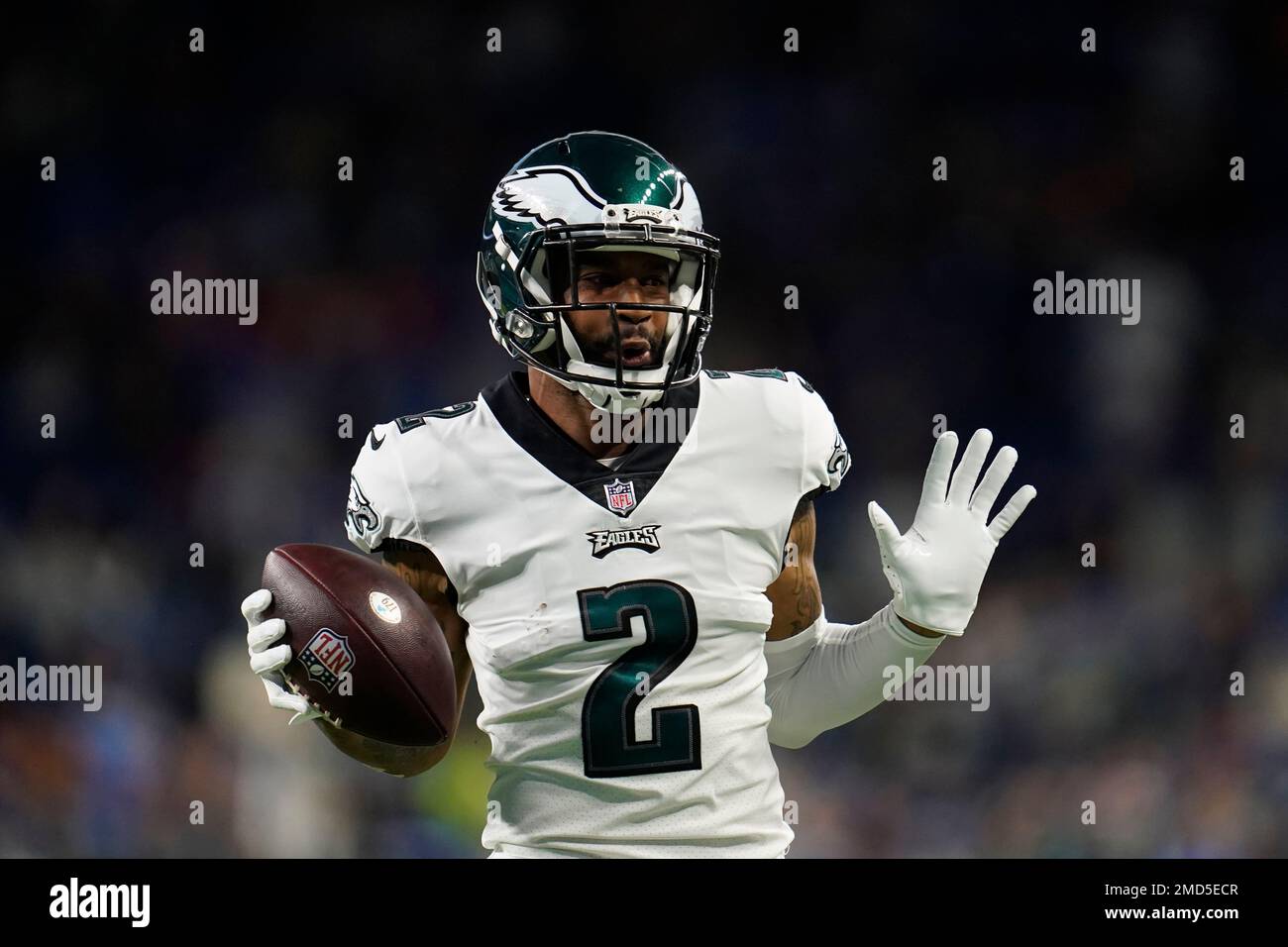 Philadelphia Eagles corner back Darius Slay (2) celebrates with his family  following the NFC Championship NFL football game against the San Francisco  49ers, Sunday, Jan. 29, 2023, in Philadelphia. (AP Photo/Chris Szagola