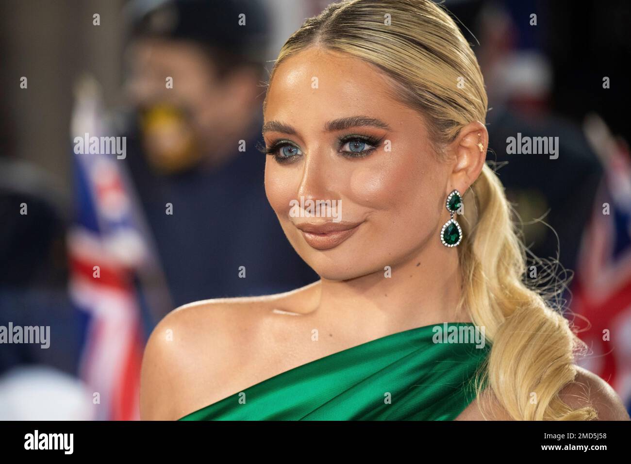 Saffron Barker poses for photographer upon arrival at the Pride of