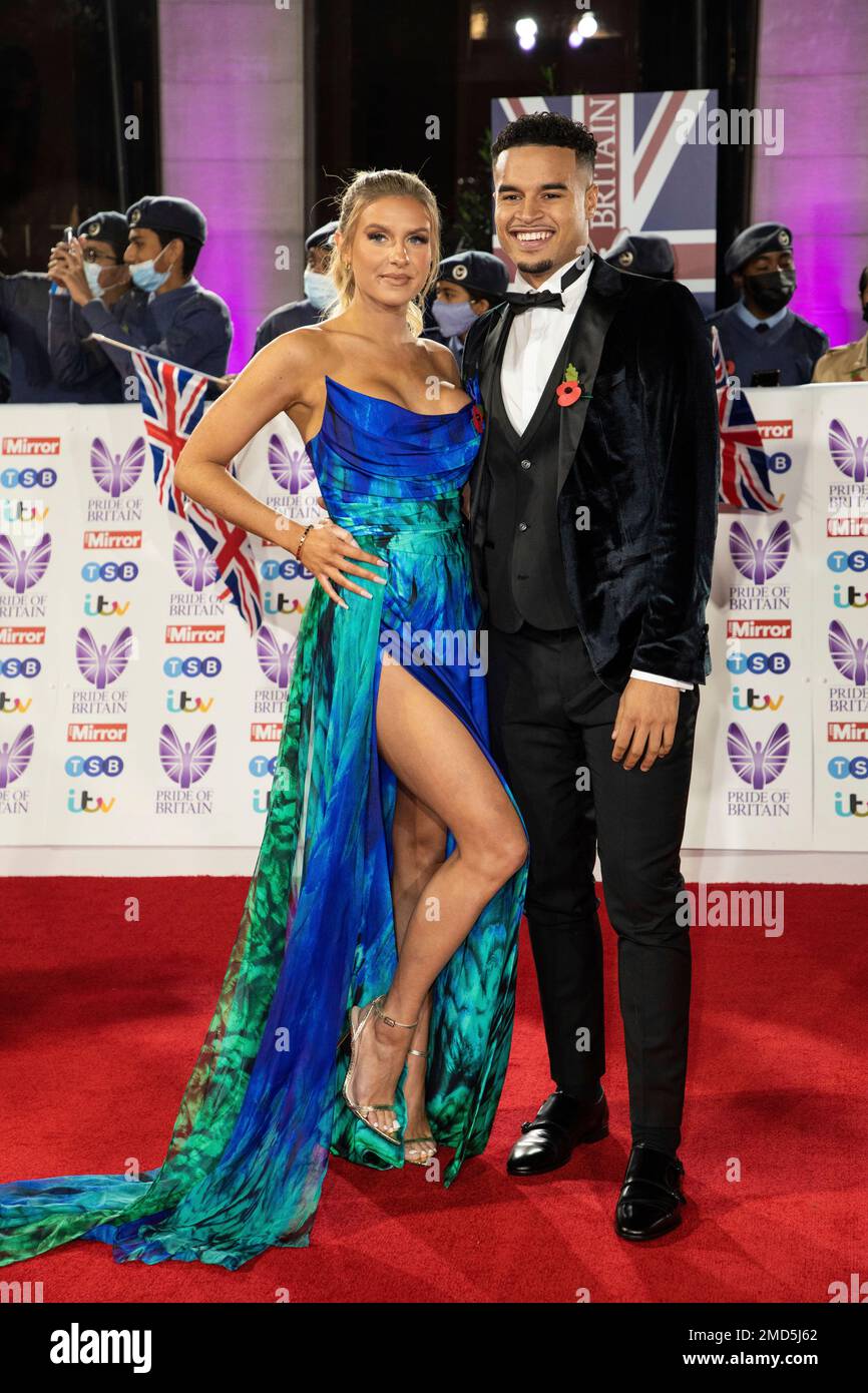 chloe-burrows-left-and-toby-aromolaran-pose-for-photographers-upon