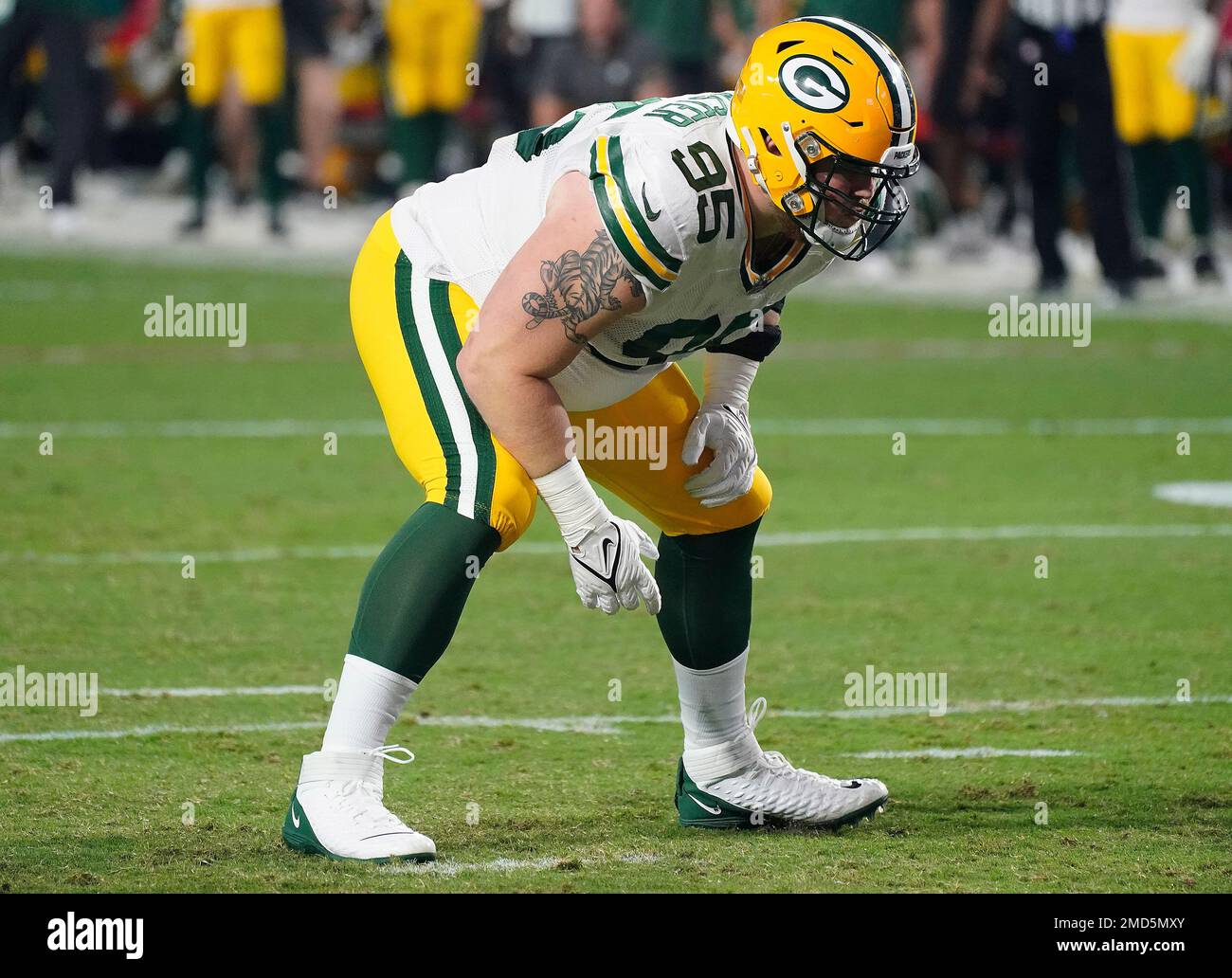 October 23, 2022: Green Bay Packers tight end Tyler Davis (84) reaches to  make a tackle during the game against the Washington Commanders in  Landover, MD. Photographer: Cory Royster (Credit Image: Â©