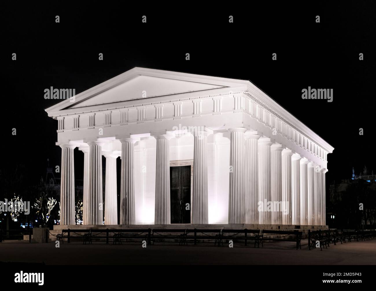 Vienna, Austria, Dec. 2019: The Theseus Temple is a classical building in the Volksgarten. Built from 1819 to 1823 by the architect Peter von Nobile Stock Photo