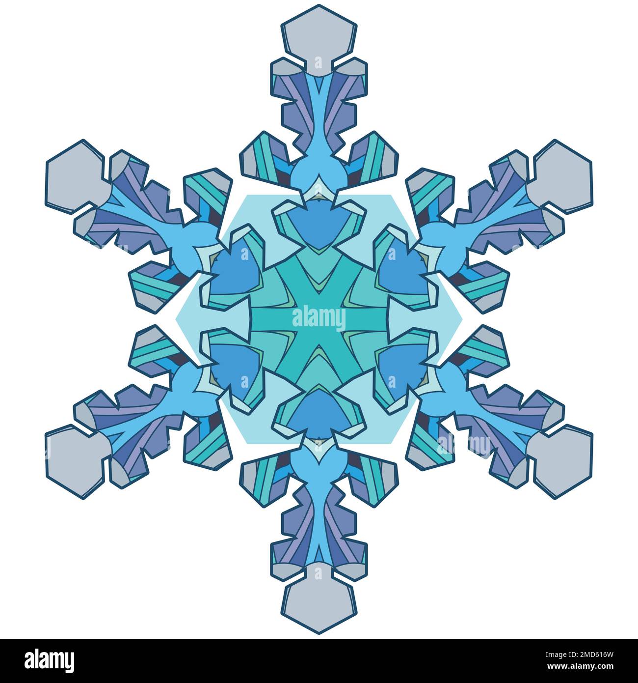Snowflake winter icon silhouette on white background Stock Vector Image ...