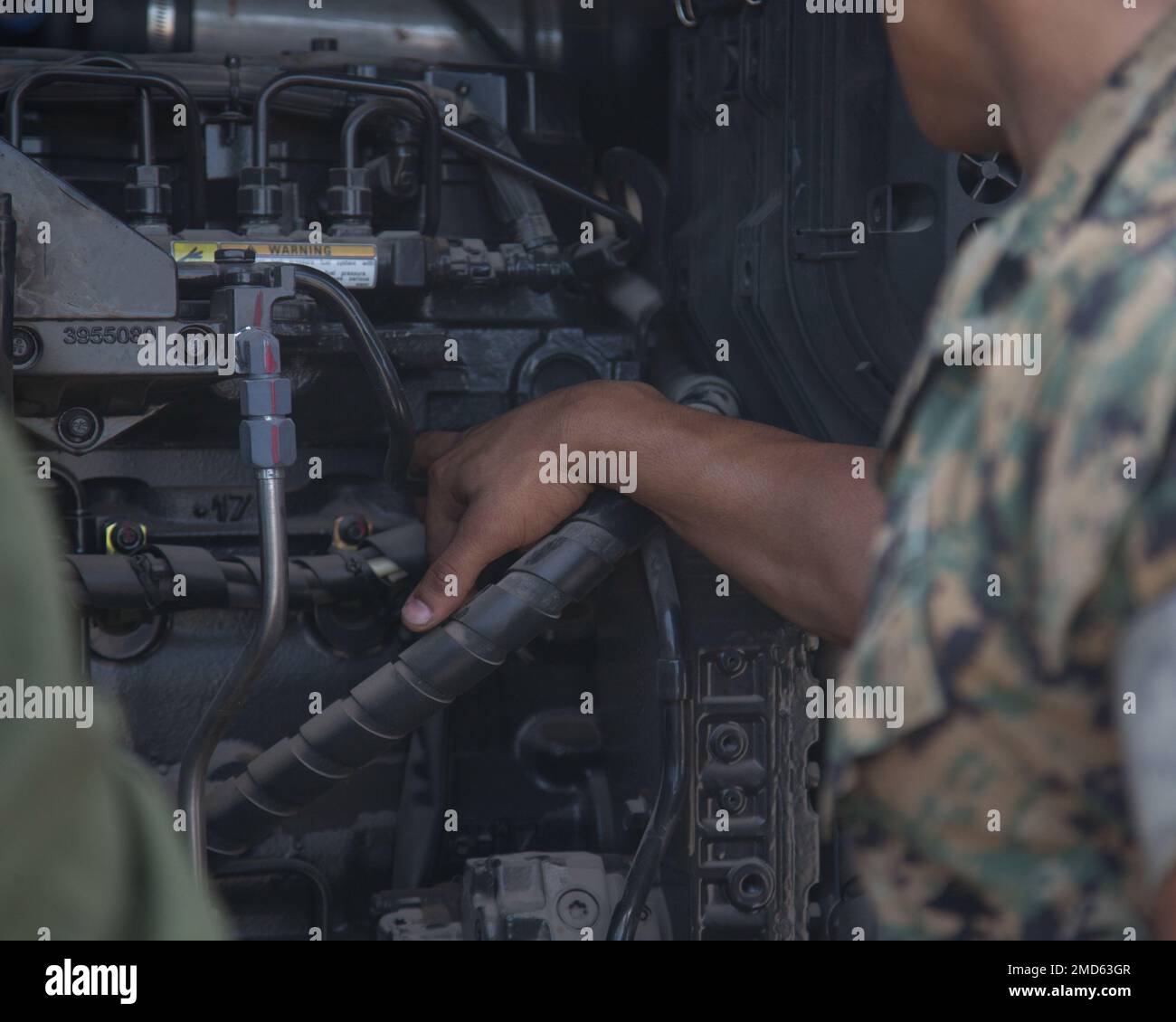 U.S. Marine Corps Sgt. Christian Muñoz, ground support equipment