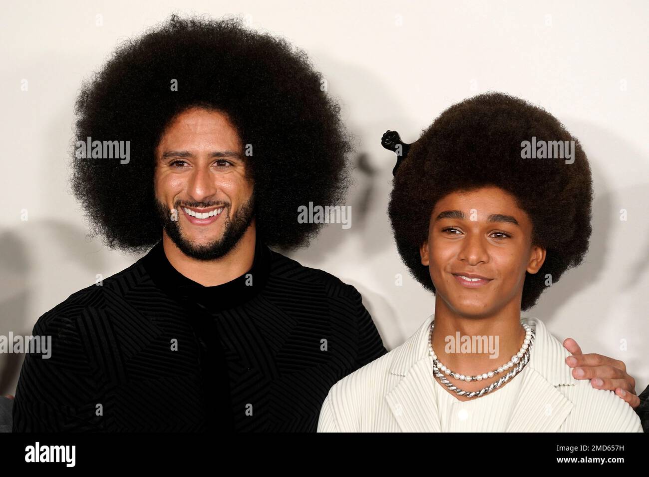 Colin Kaepernick, left, cocreator of the Netflix dramatic limited
