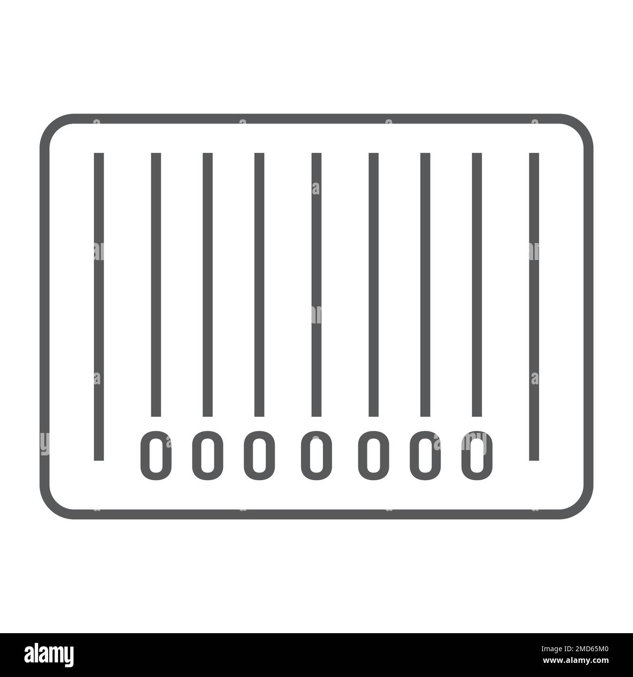 Barcode thin line icon, e commerce and marketing, scan sign vector graphics, a linear pattern on a white background, eps 10. Stock Vector