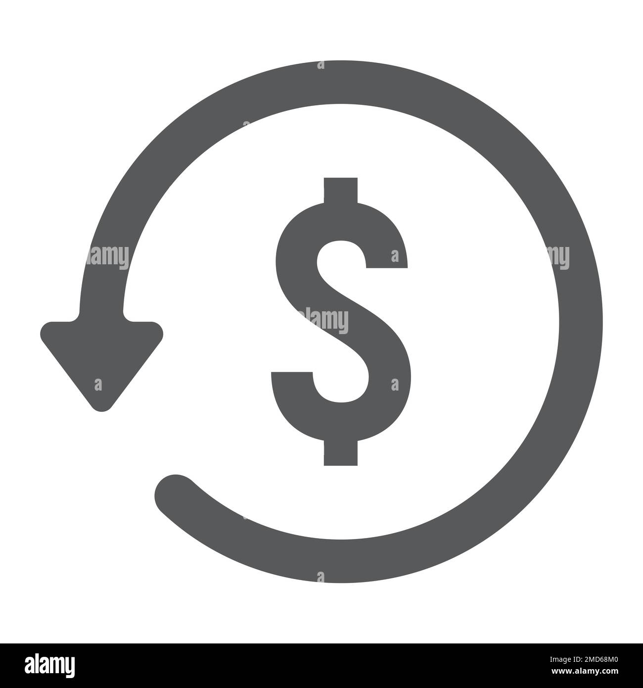 Chargeback glyph icon, e commerce and marketing, return on investment ...