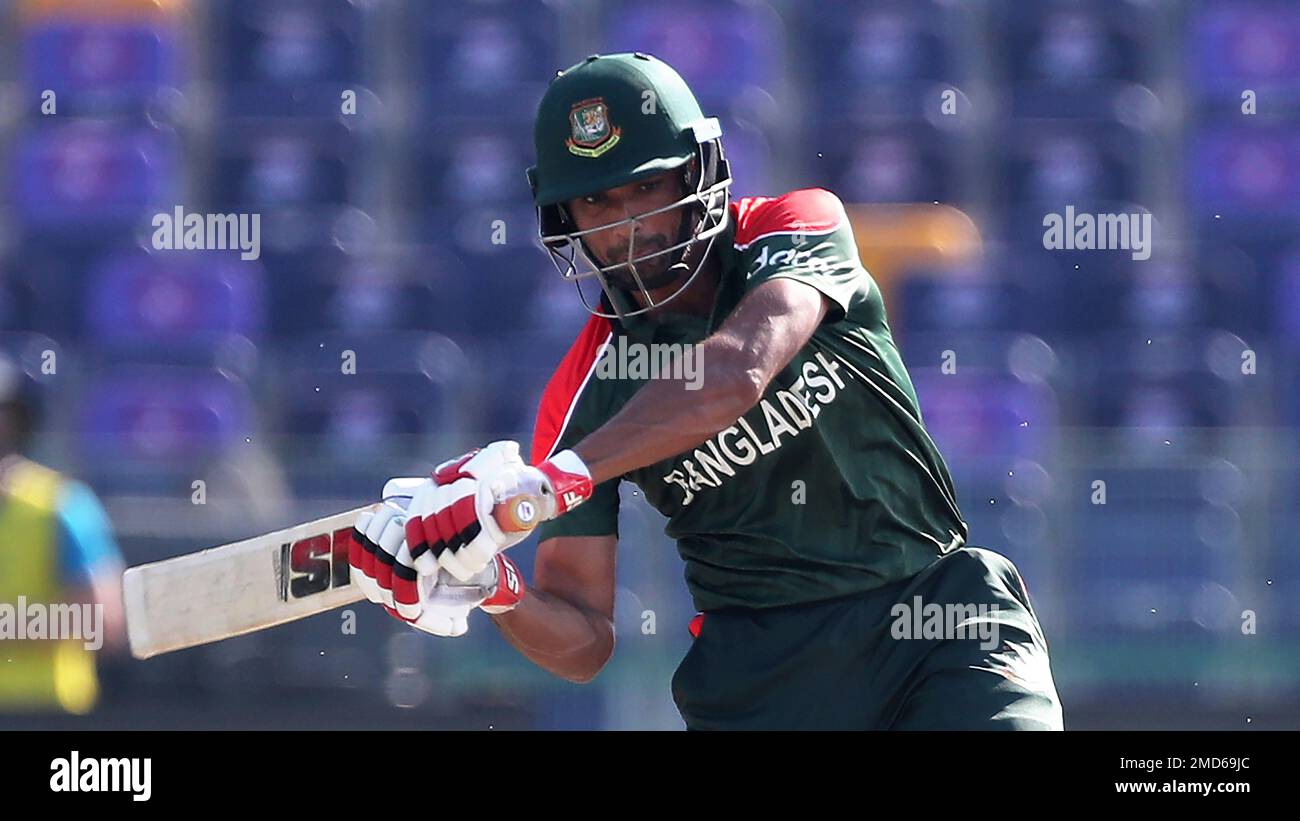 Bangladesh's captain Mohammad Mahmudullah bats during the Cricket