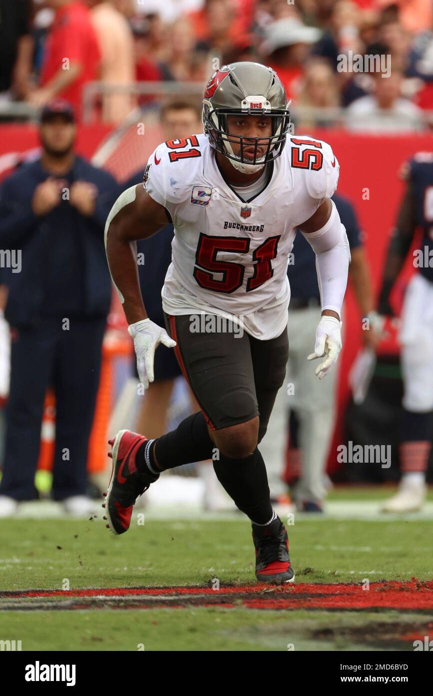 Tampa Bay Buccaneers linebacker Kevin Minter (51) during an NFL football  game against the Chicago Bears, Sunday, Oct. 24th, 2021 in Tampa, Fla. (AP  Photo/Don Montague Stock Photo - Alamy