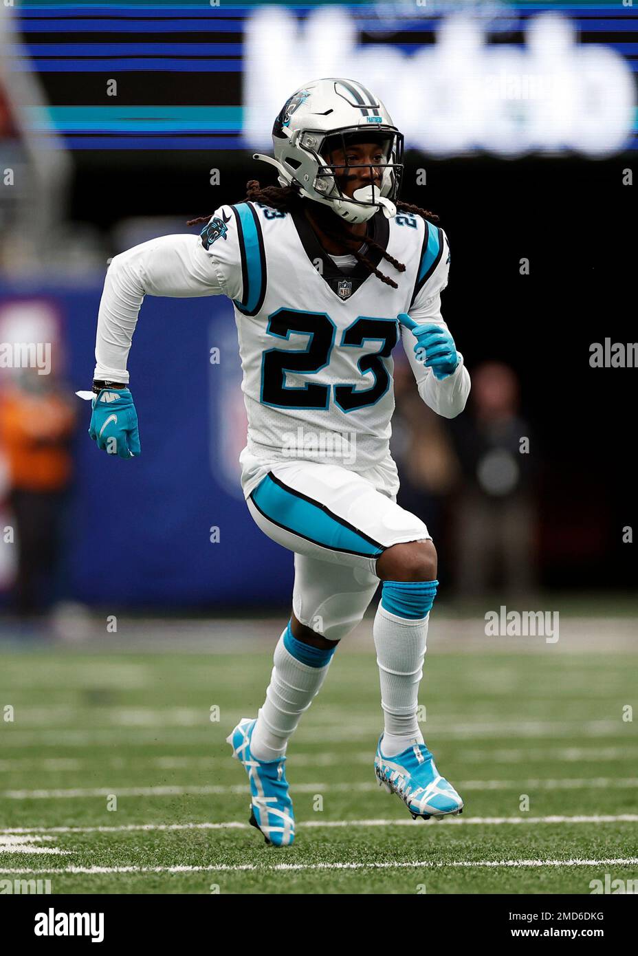 Carolina Panthers cornerback Stantley Thomas-Oliver (23) runs against ...