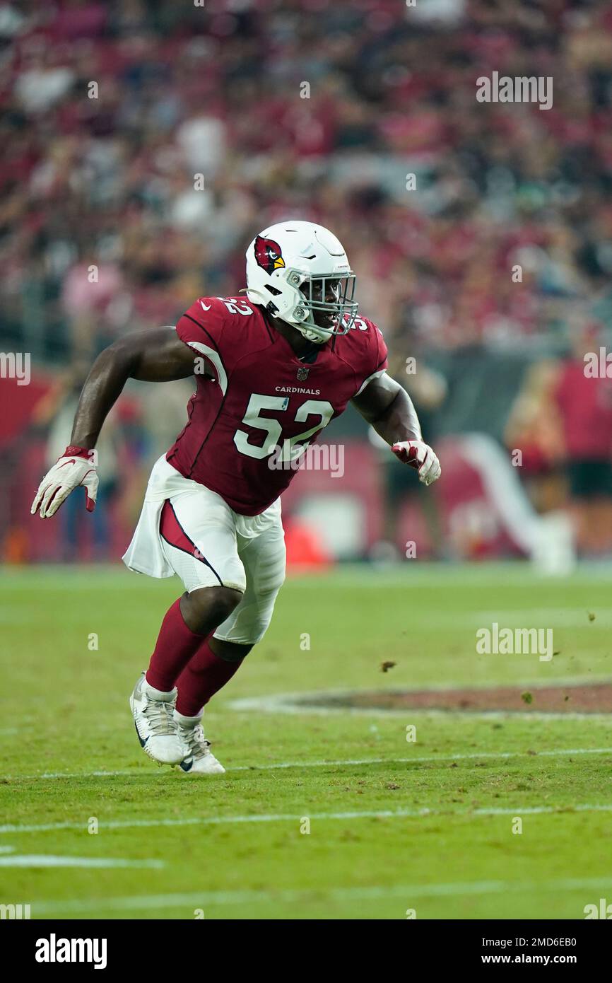 Model Victor Rushes Arizona Cardinals linebacker Victor Dimukeje (52) rushes during a NFL ...