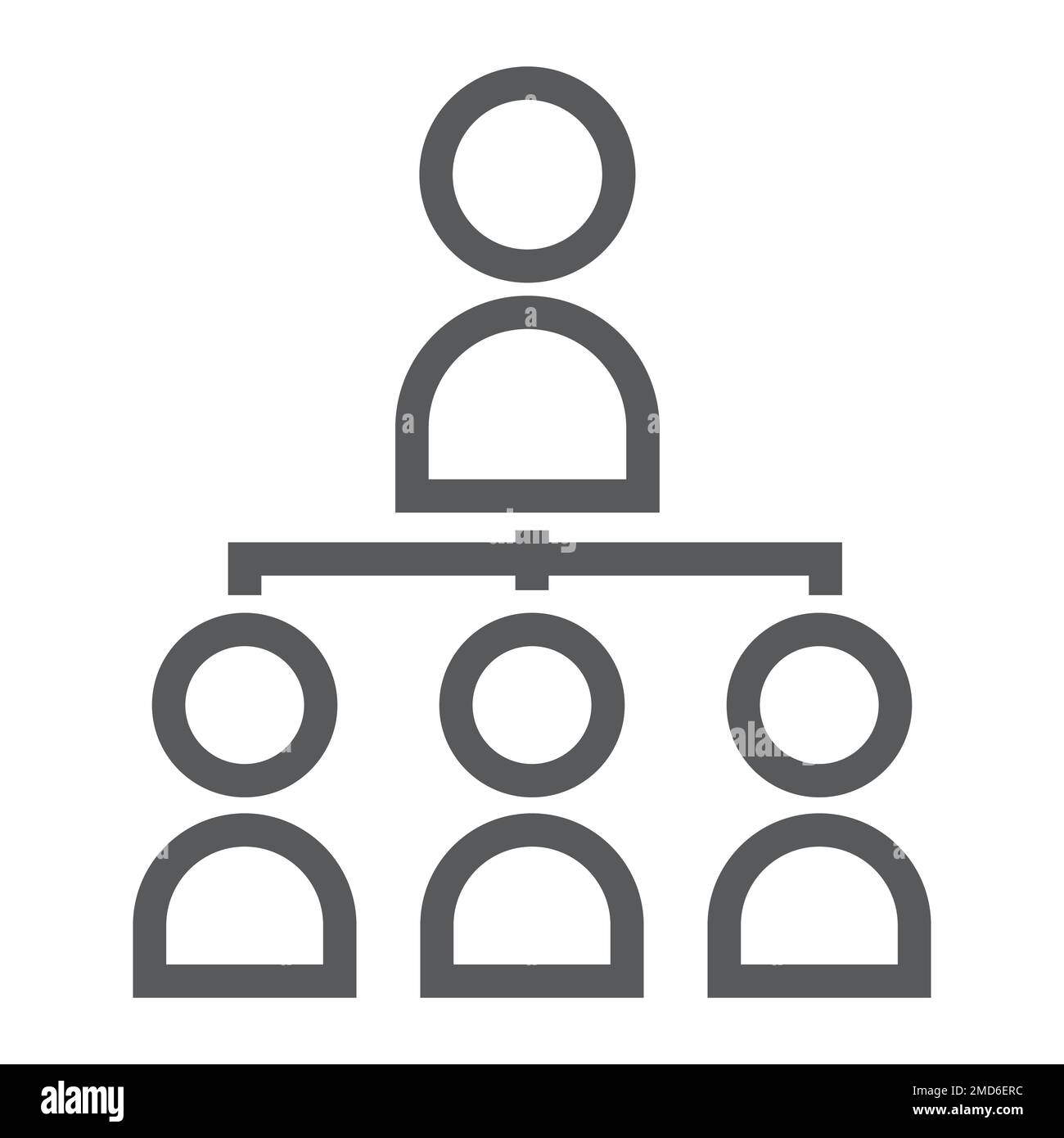 Leadership line icon, development and business, leader sign vector 