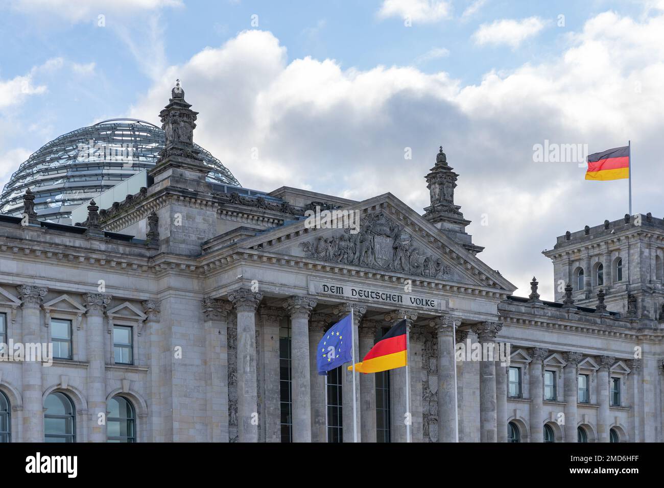 Bundestag building in Berlin. German federal parliament. Reichstag
