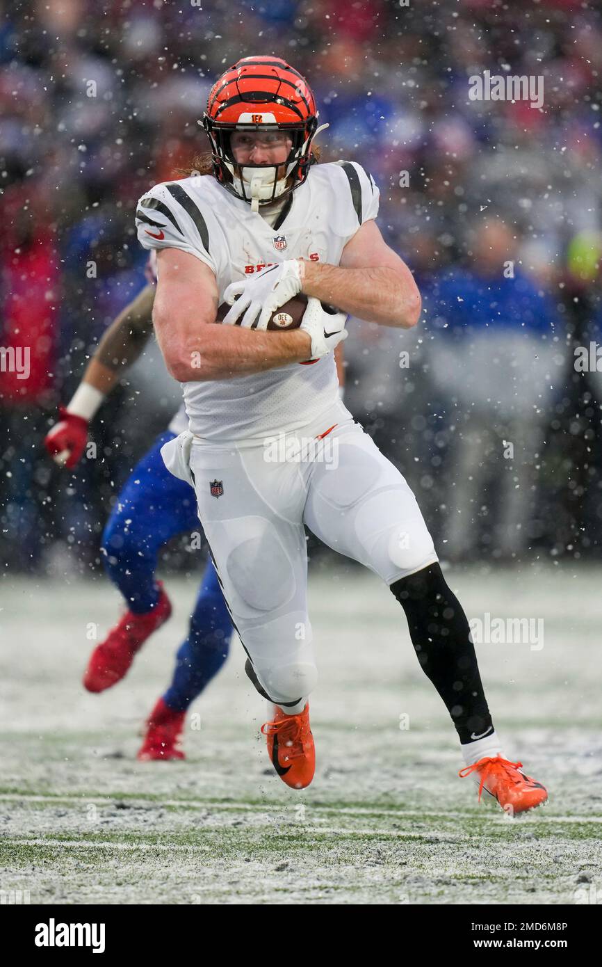 Cincinnati Bengals tight end Hayden Hurst (88) carries the ball during an  NFL football game against the Buffalo Bills, Monday, Jan. 2, 2023, in  Cincinnati. (AP Photo/Emilee Chinn Stock Photo - Alamy