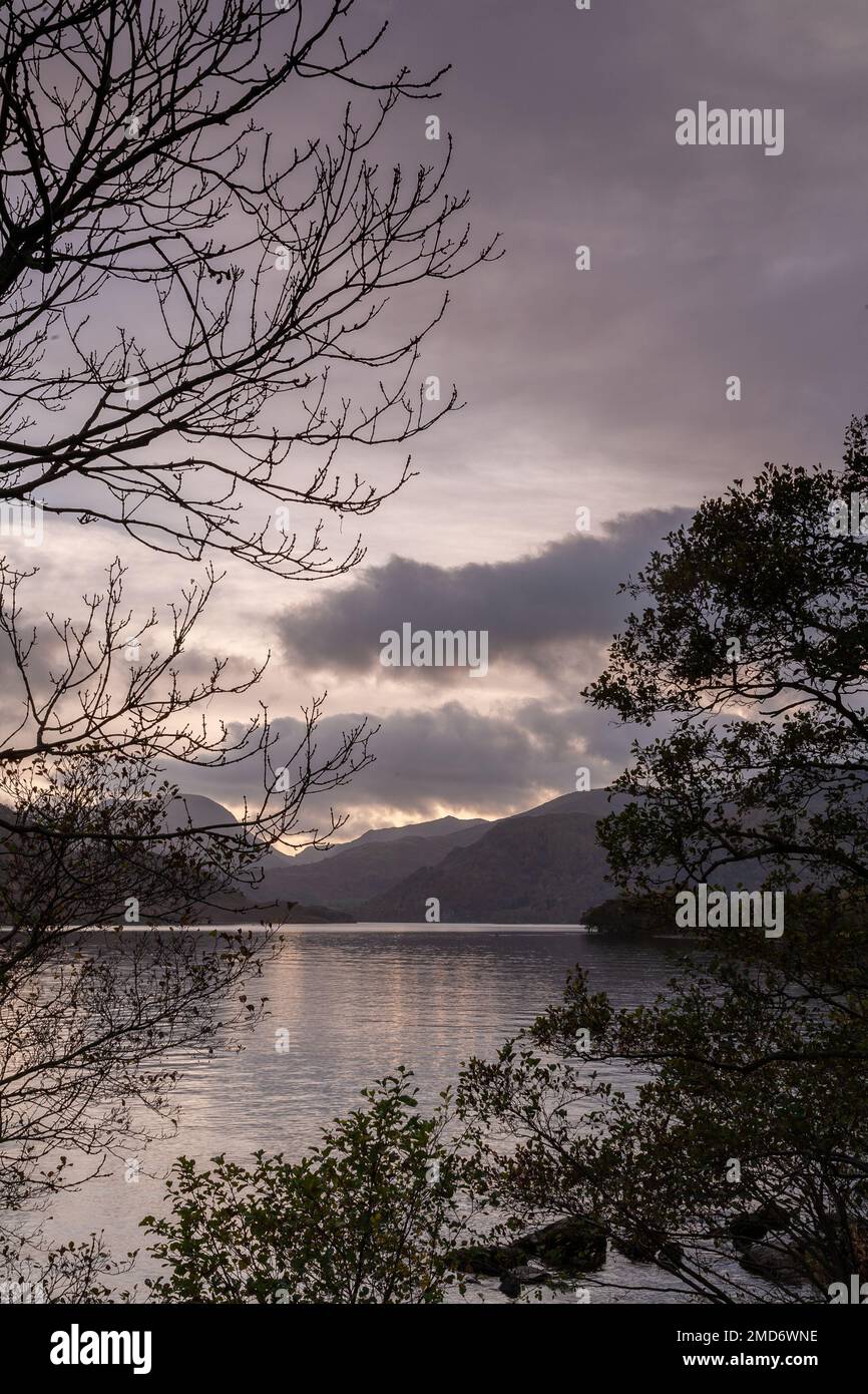 Ullswater in the Lake district, England, at dusk Stock Photo