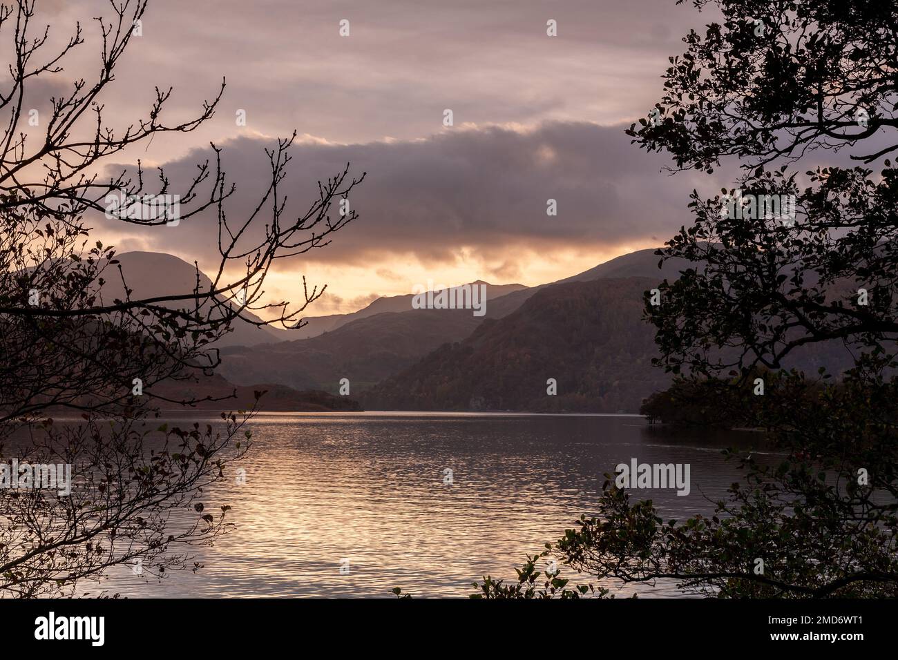 Ullswater in the Lake district, England, at dusk Stock Photo