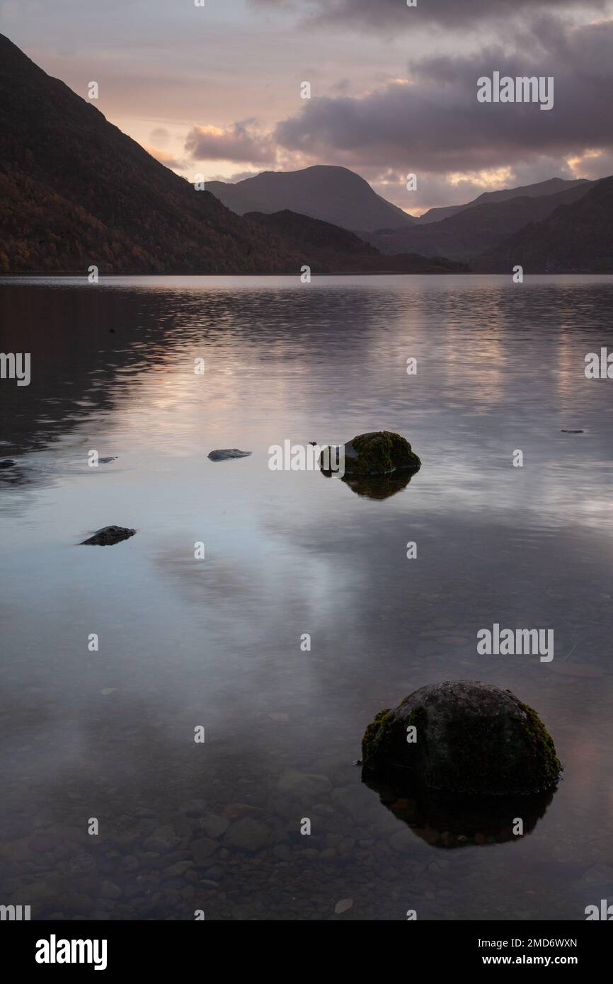 Ullswater in the Lake district, England, at dusk Stock Photo
