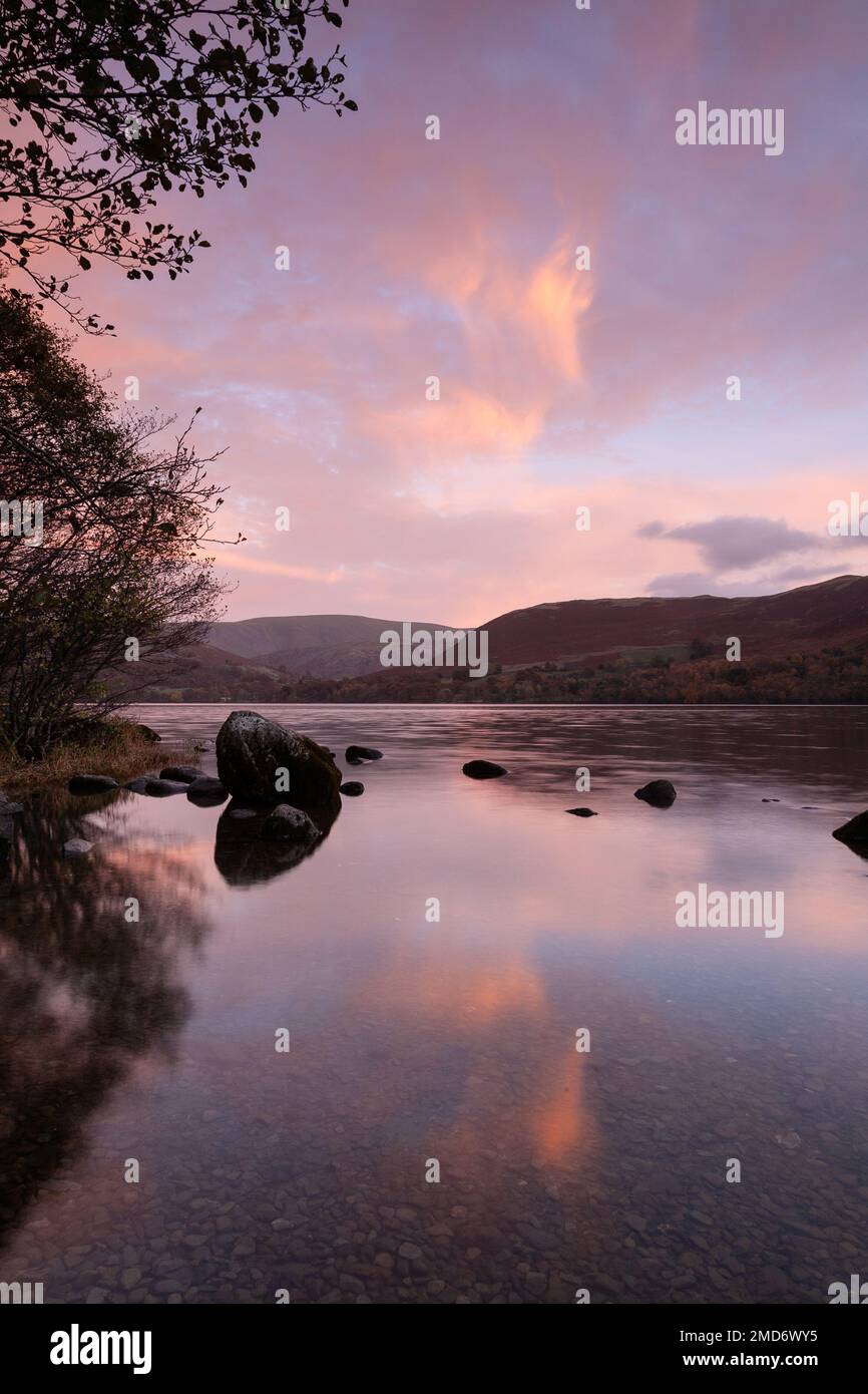 Ullswater in the Lake district, England, at dusk Stock Photo