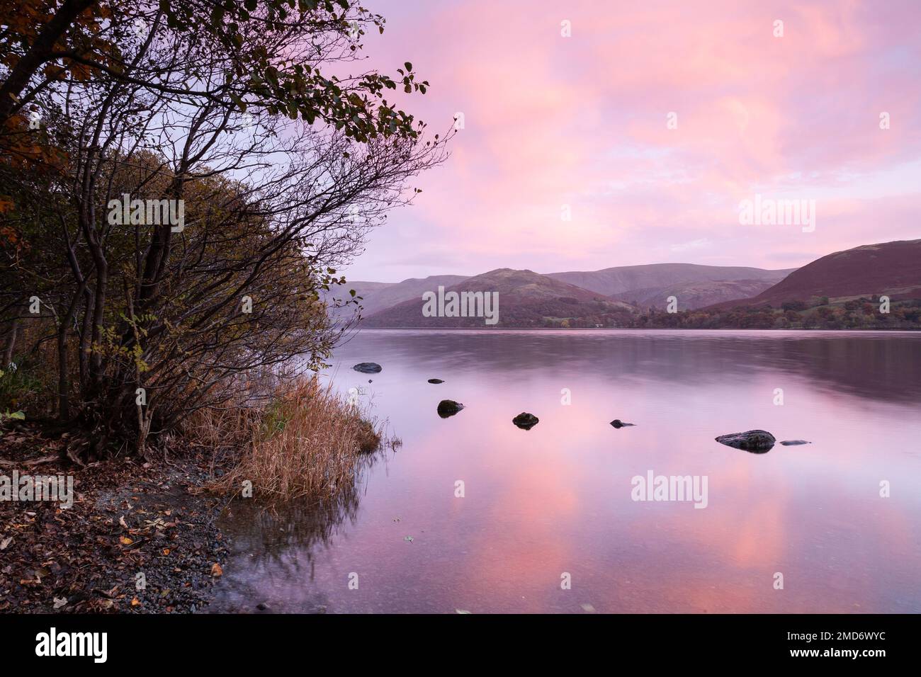 Ullswater in the Lake district, England, at dusk Stock Photo