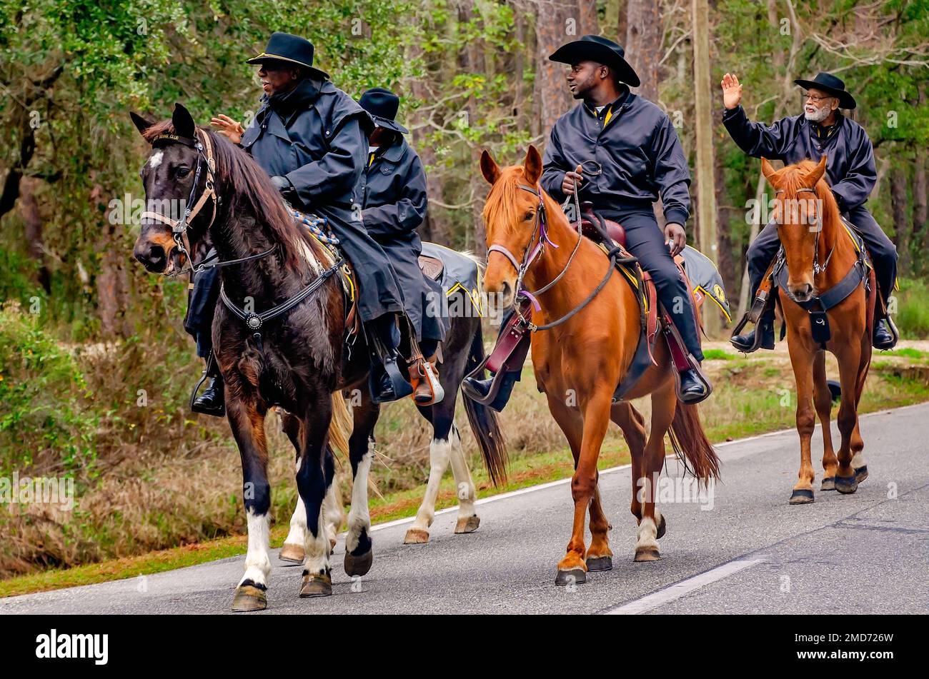 Members of the Port City Riding Club ride horses during the Krewe de la ...