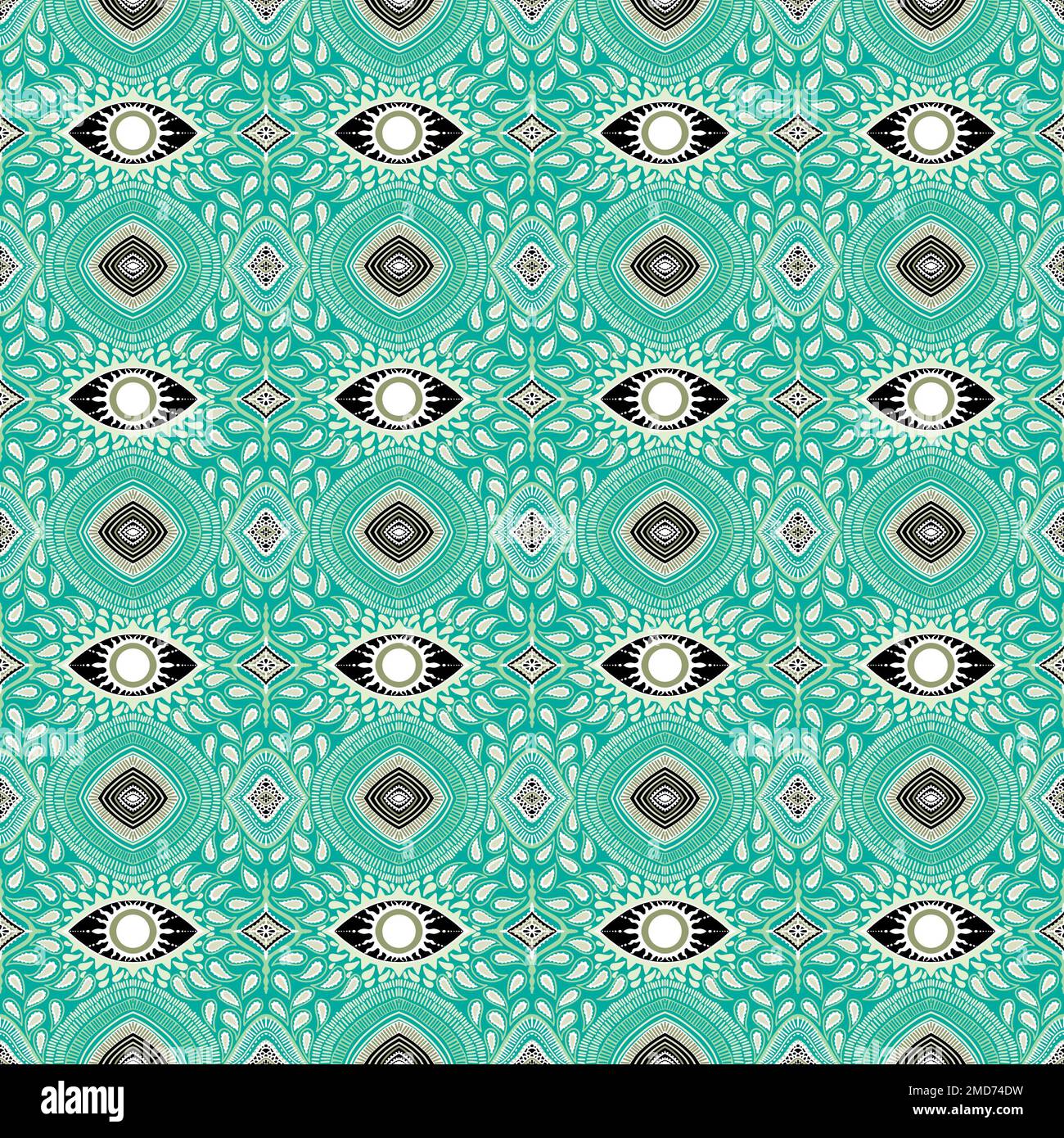 Abstract symbols turkeys seamless evil eyes magic pattern for wrapping ...