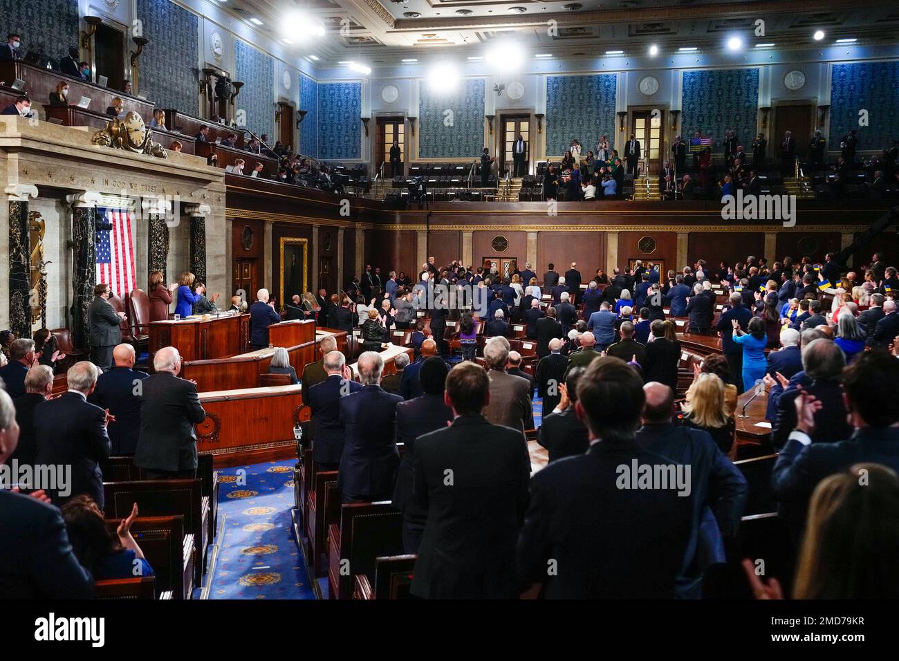 Reportage: President Joe Biden delivers his State of the Union address to a Joint Session of Congress, Tuesday, March 1, 2022, in the House Chamber of the U.S. Capitol Stock Photo