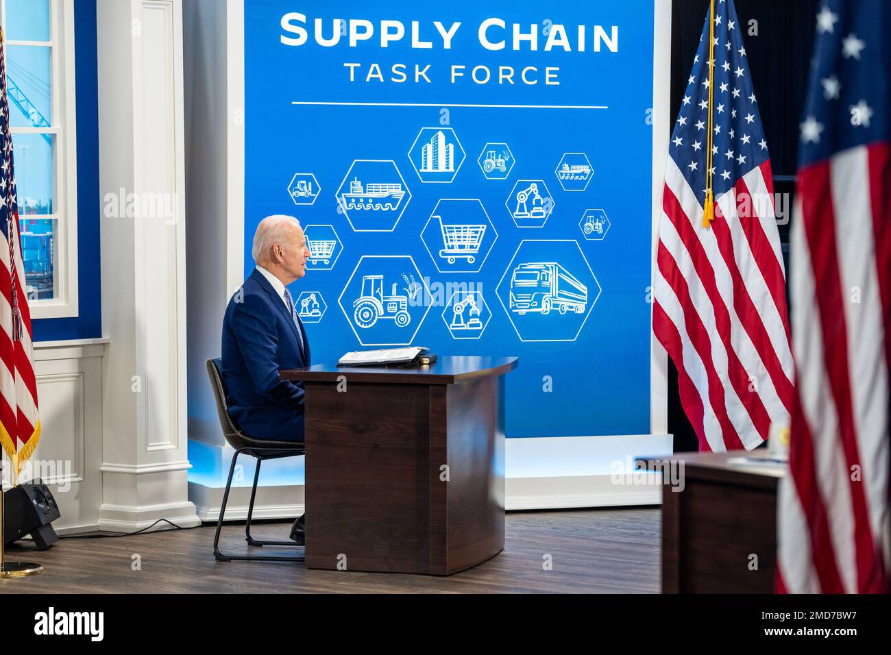 Reportage President Joe Biden participates in a Supply Chain
