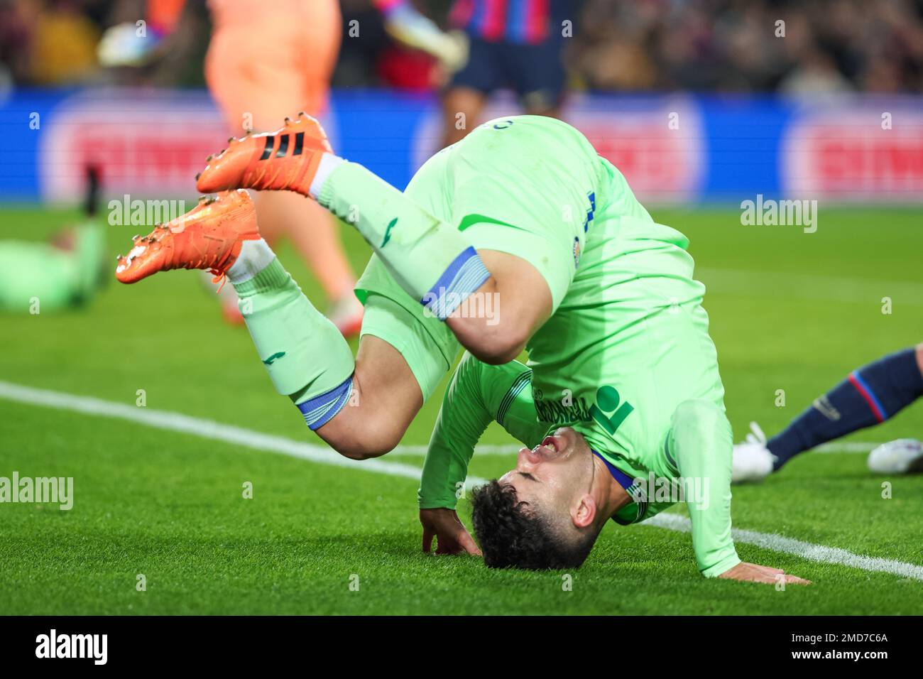 Carles Alena of Getafe CF during the Liga match between FC Barcelona and Getafe CF at Spotify Camp Nou in Barcelona, Spain. Stock Photo
