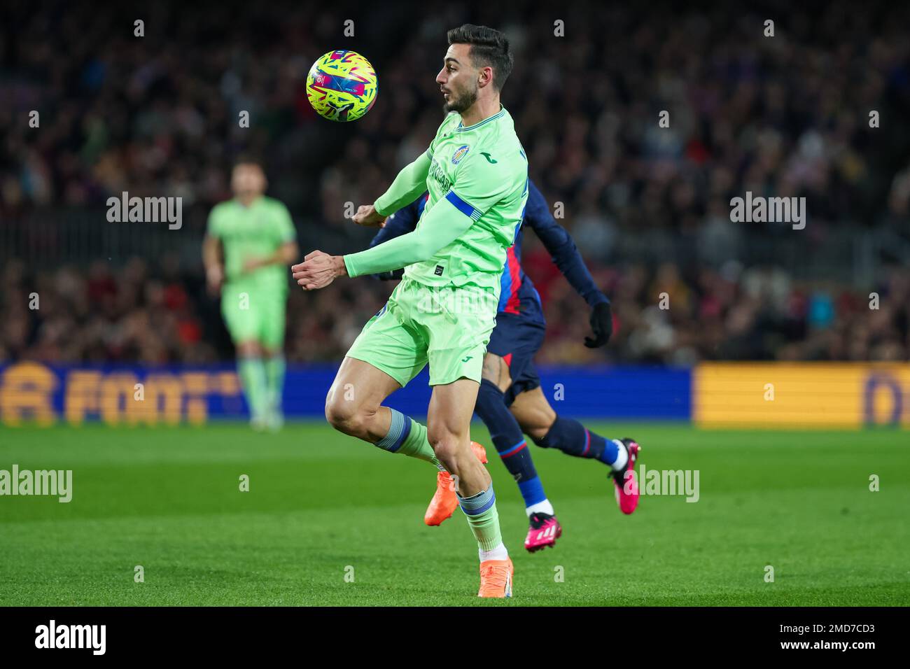 Juan Iglesias of Getafe CF during the Liga match between FC Barcelona and Getafe CF at Spotify Camp Nou in Barcelona, Spain. Stock Photo