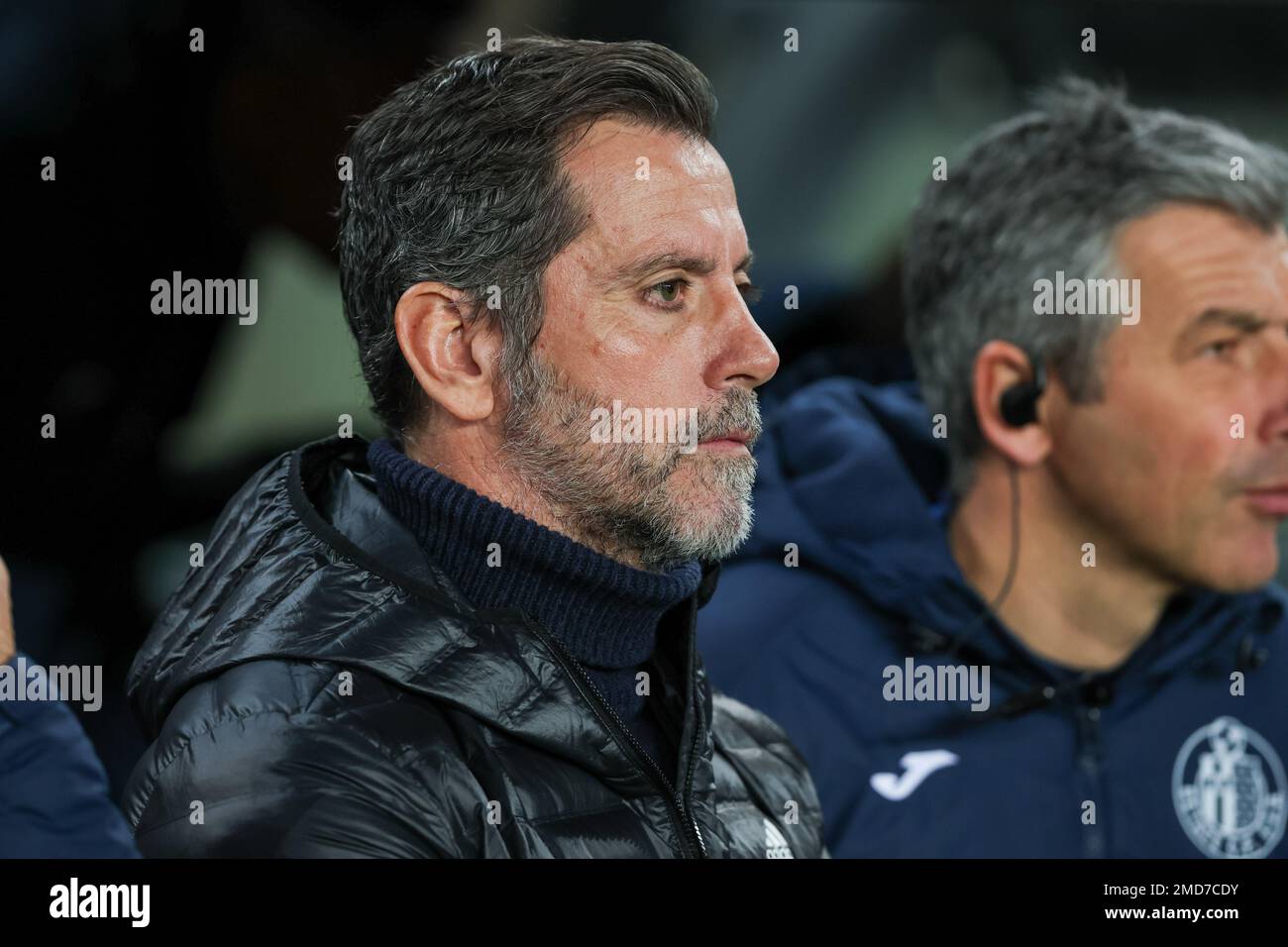 Quique Sanchez Flores of Getafe CF during the Liga match between FC Barcelona and Getafe CF at Spotify Camp Nou in Barcelona, Spain. Stock Photo