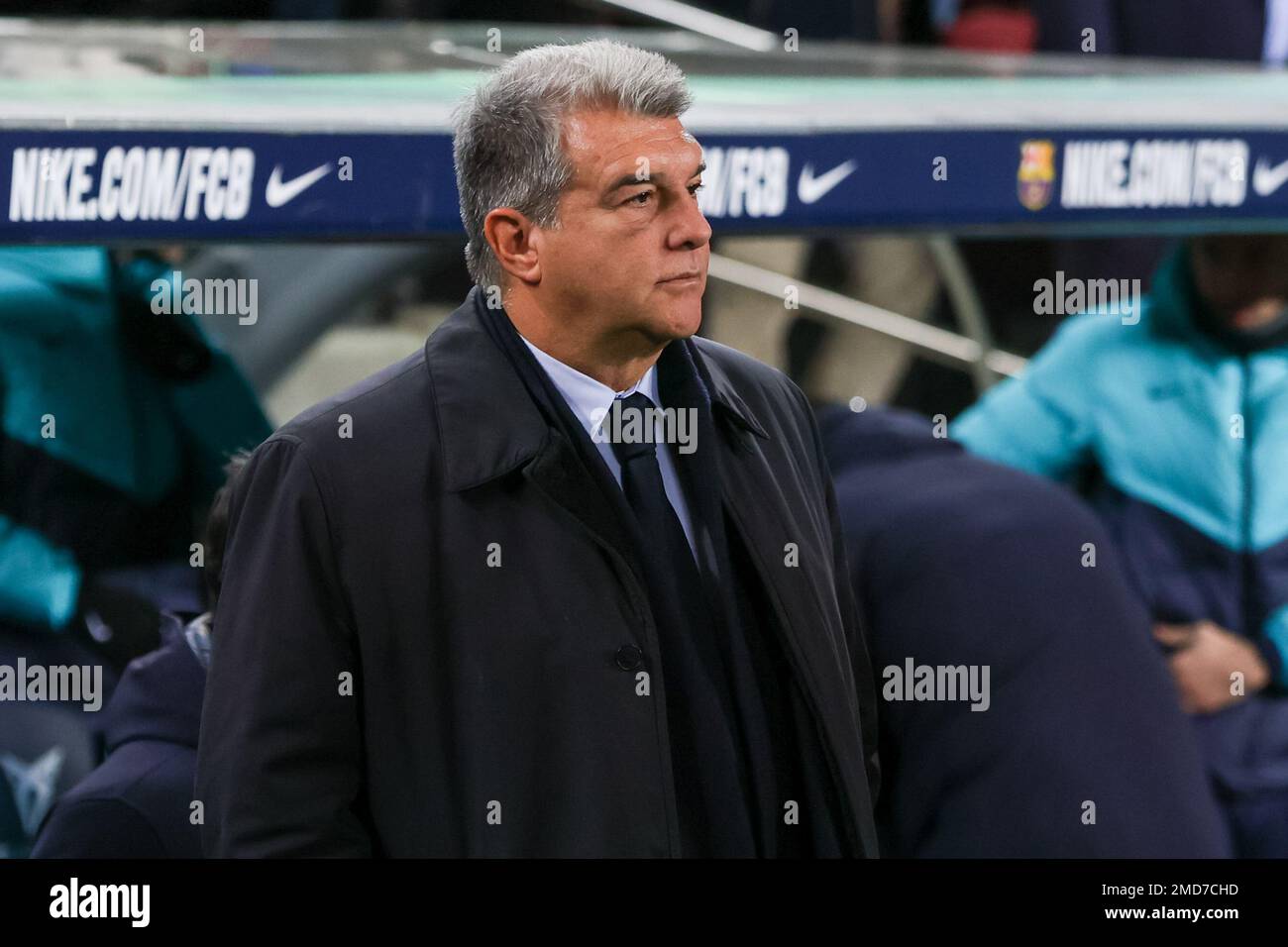 Joan Laporta  during the Liga match between FC Barcelona and Getafe CF at Spotify Camp Nou in Barcelona, Spain. Stock Photo
