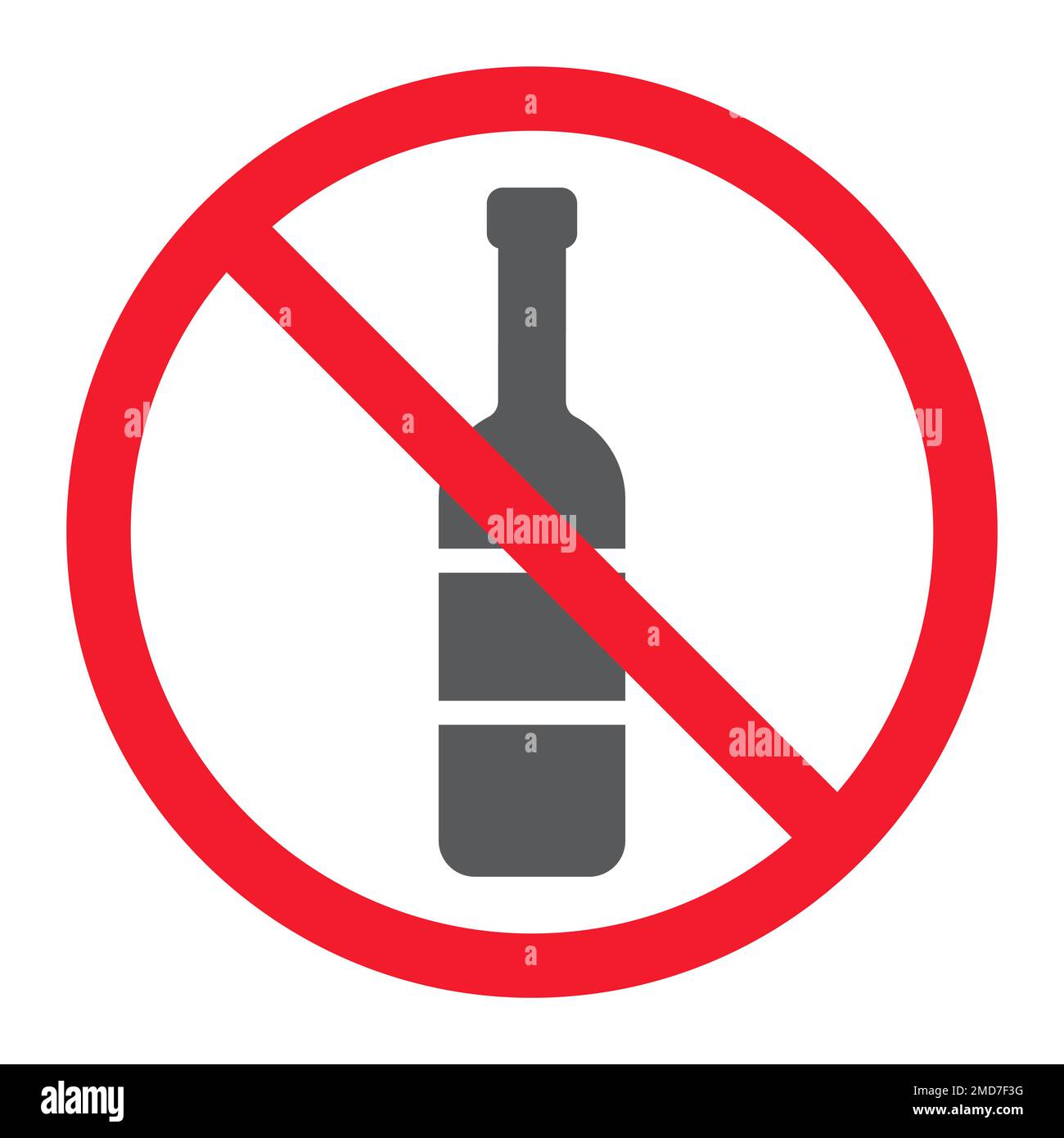 No alcohol glyph icon, prohibition and forbidden, no drink sign vector  graphics, a solid pattern on a white background, eps 10 Stock Vector Image  & Art - Alamy